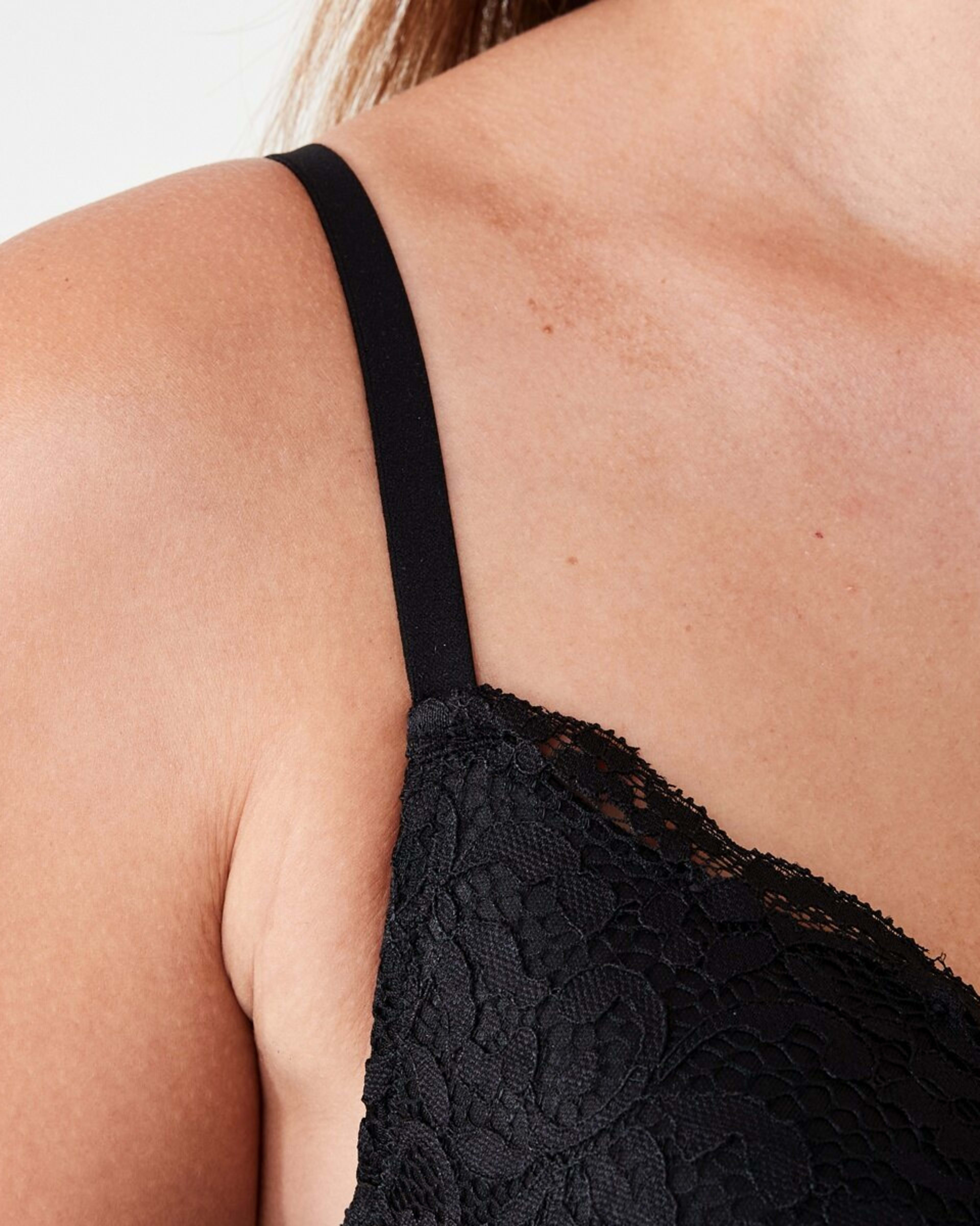 6 Co-ordinated Lace Push-Up Corset Bra BLACK, 6 of 6