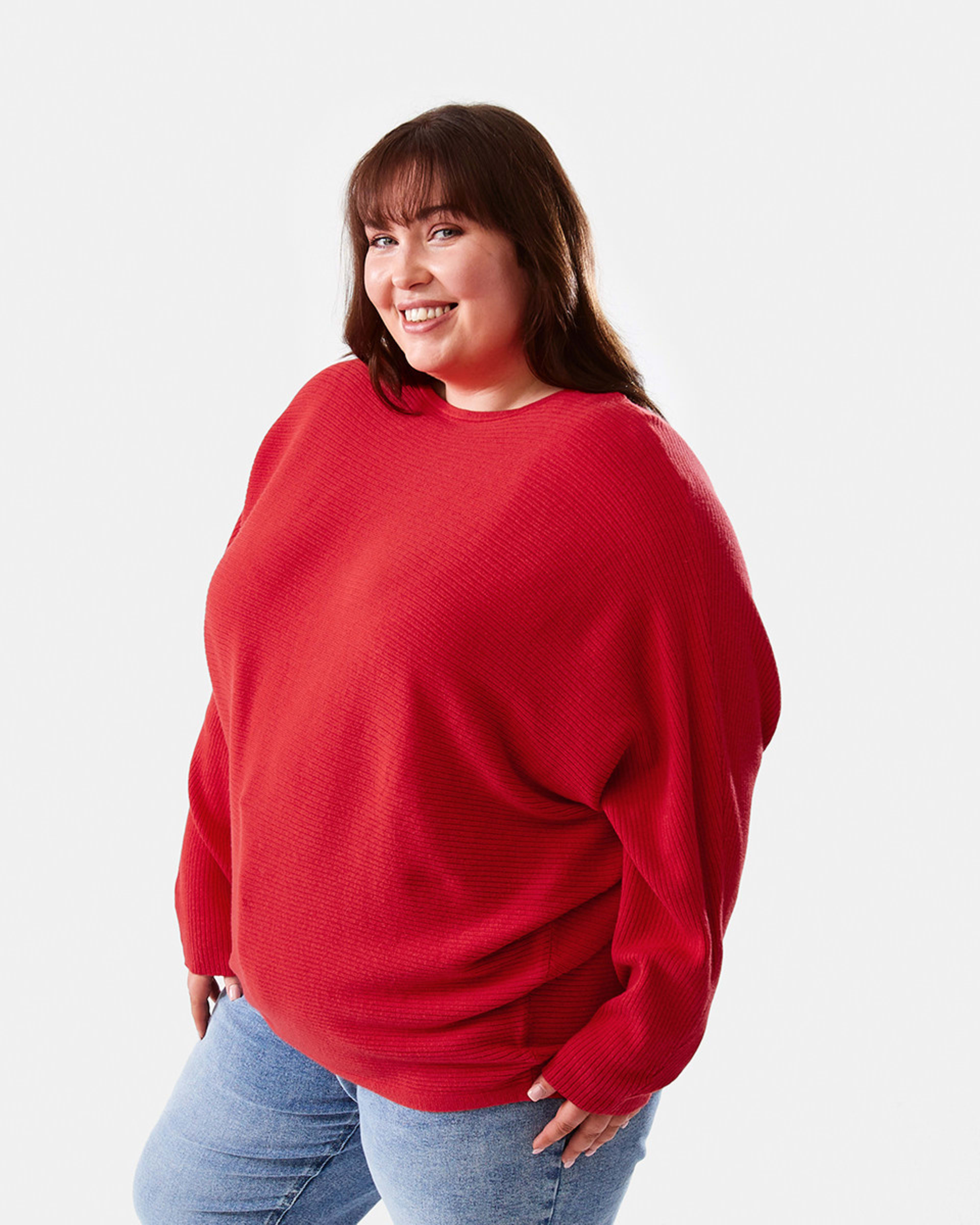 Curve Long Sleeve Batwing Jumper Kmart