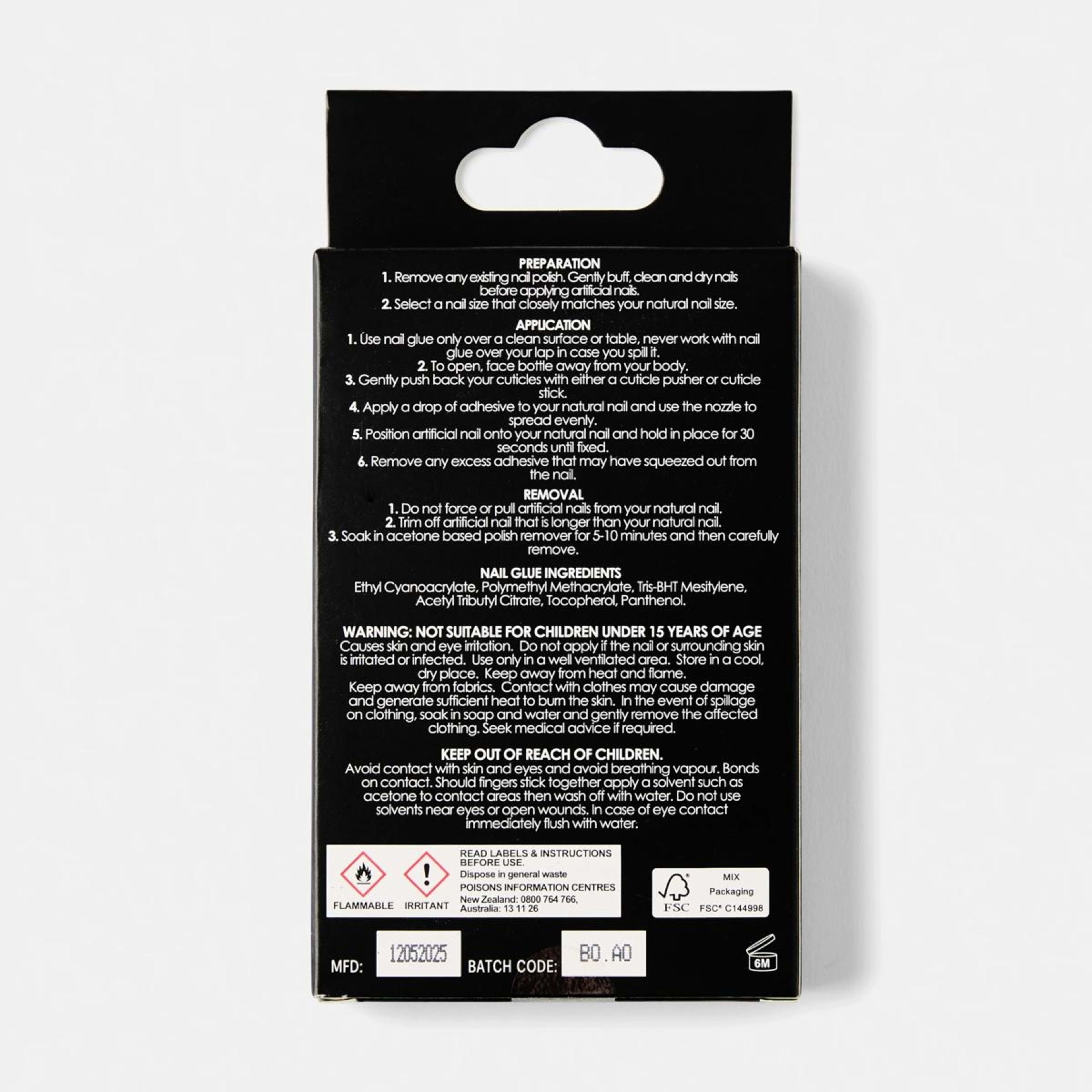 2 OXX Cosmetics 100 Pack Artificial Nails with Adhesive - Stiletto Shape, Clear, 2 of 4