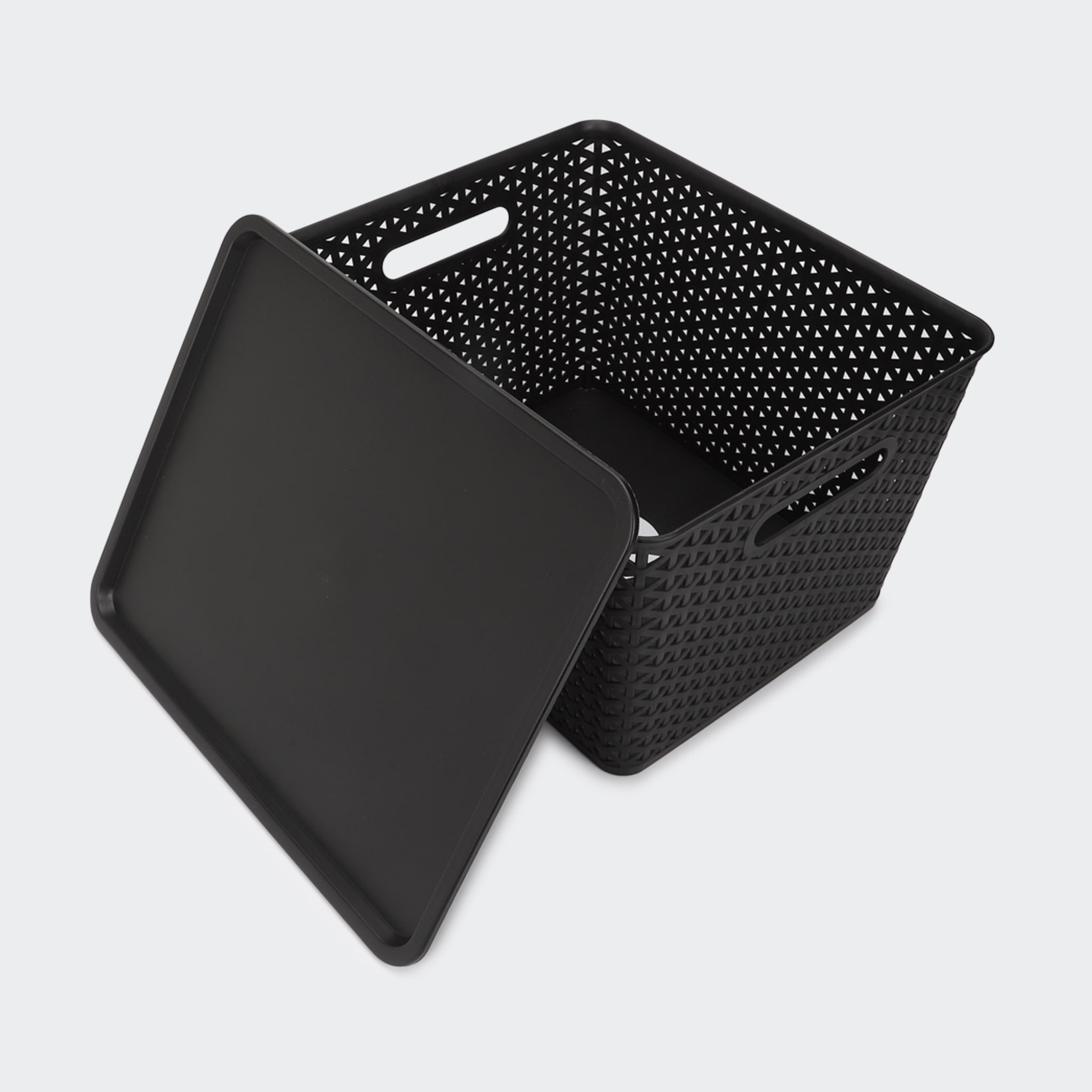 Storage Container with Lid Large, Black Kmart