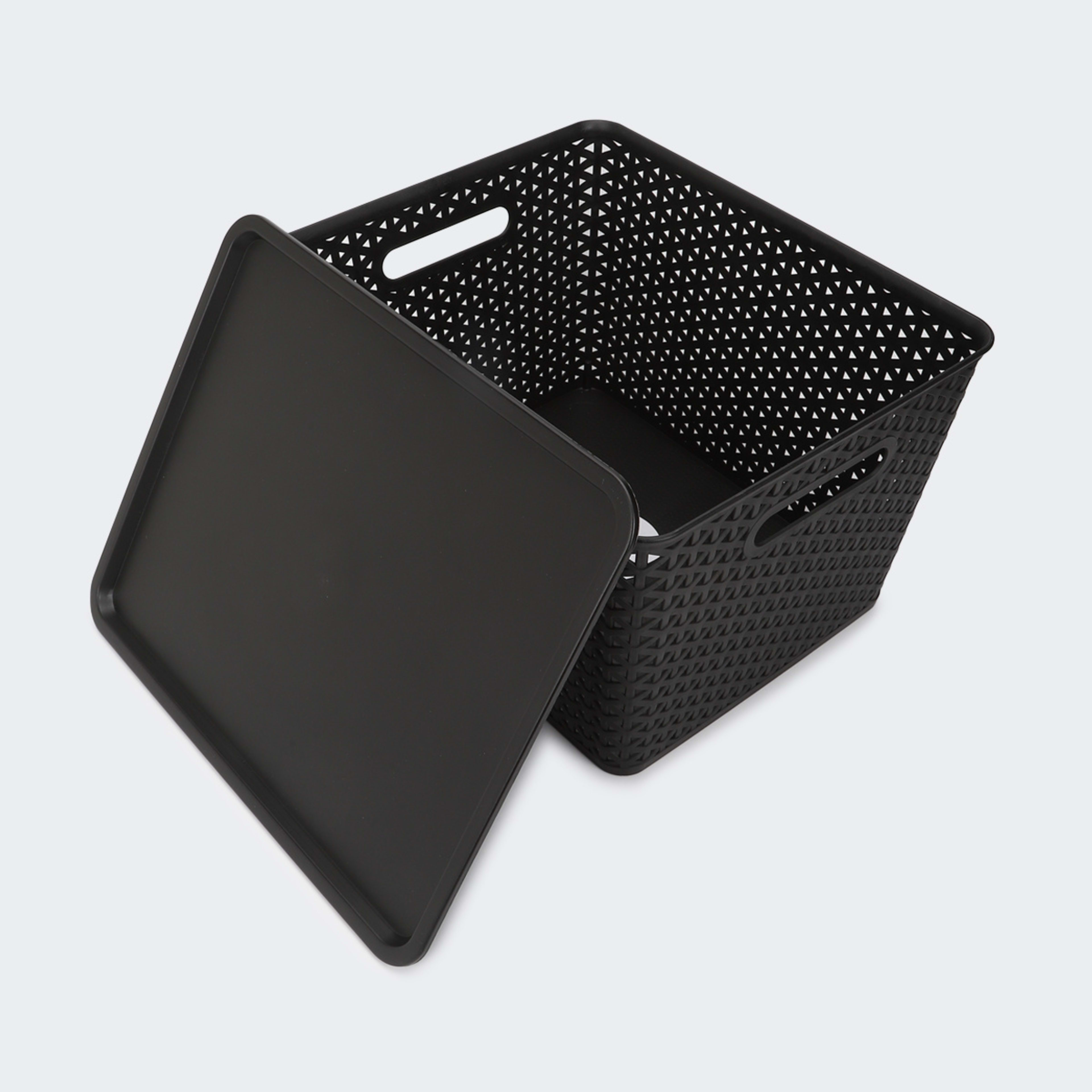 Storage Container with Lid Large, Black Kmart