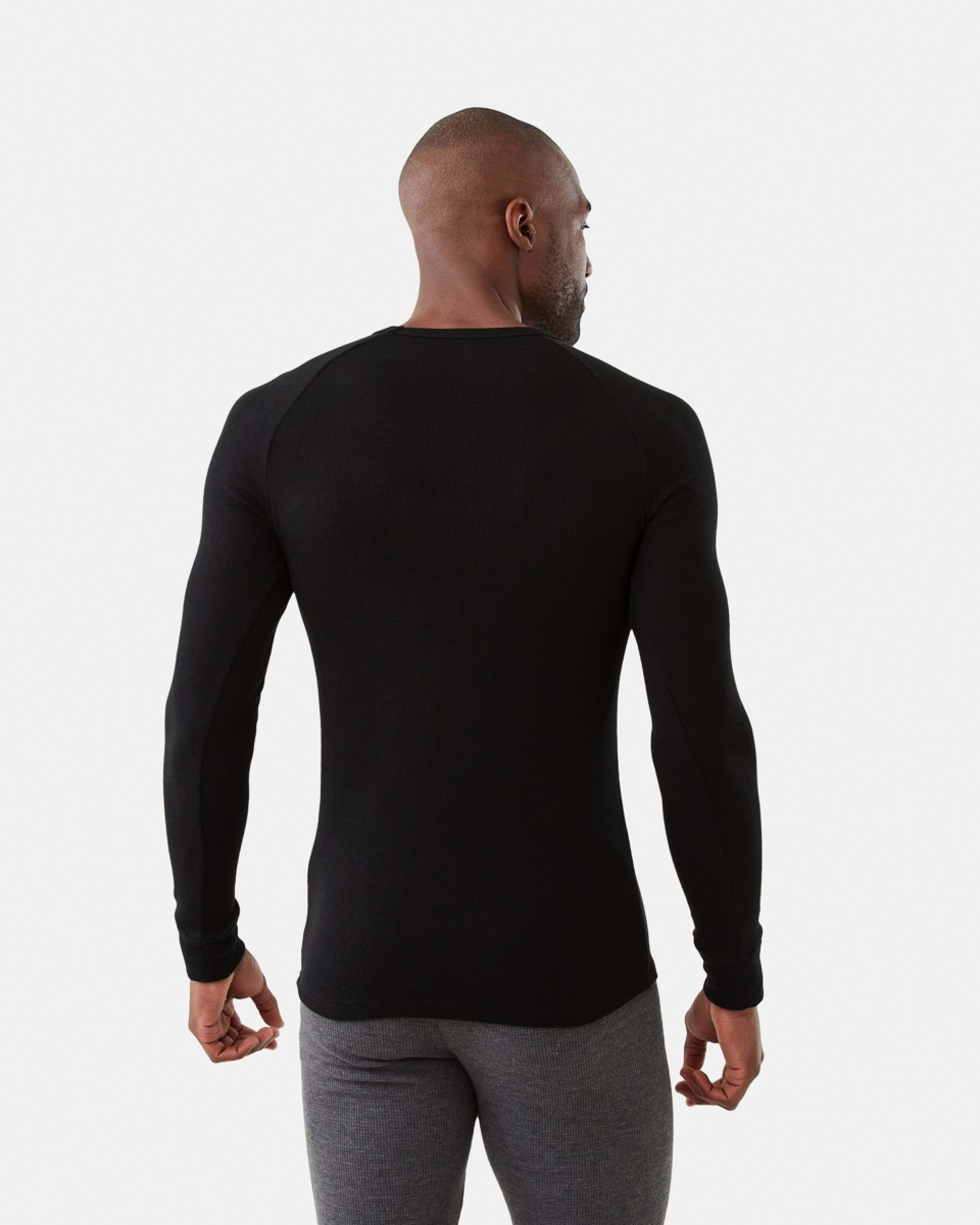 3 Long Sleeve Mini Waffle Thermal Top Black, 3 of 5