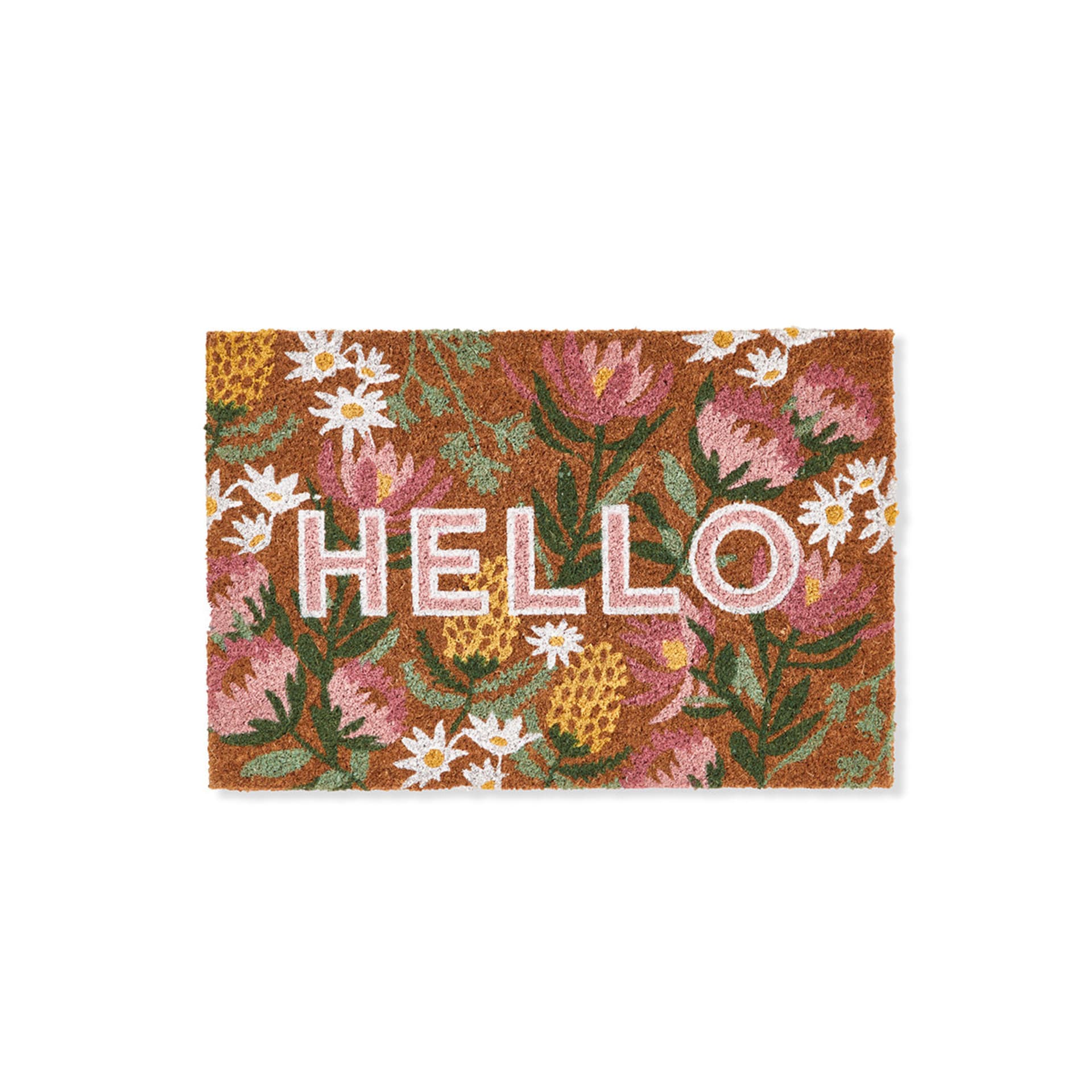 Floral Hello Doormat Kmart