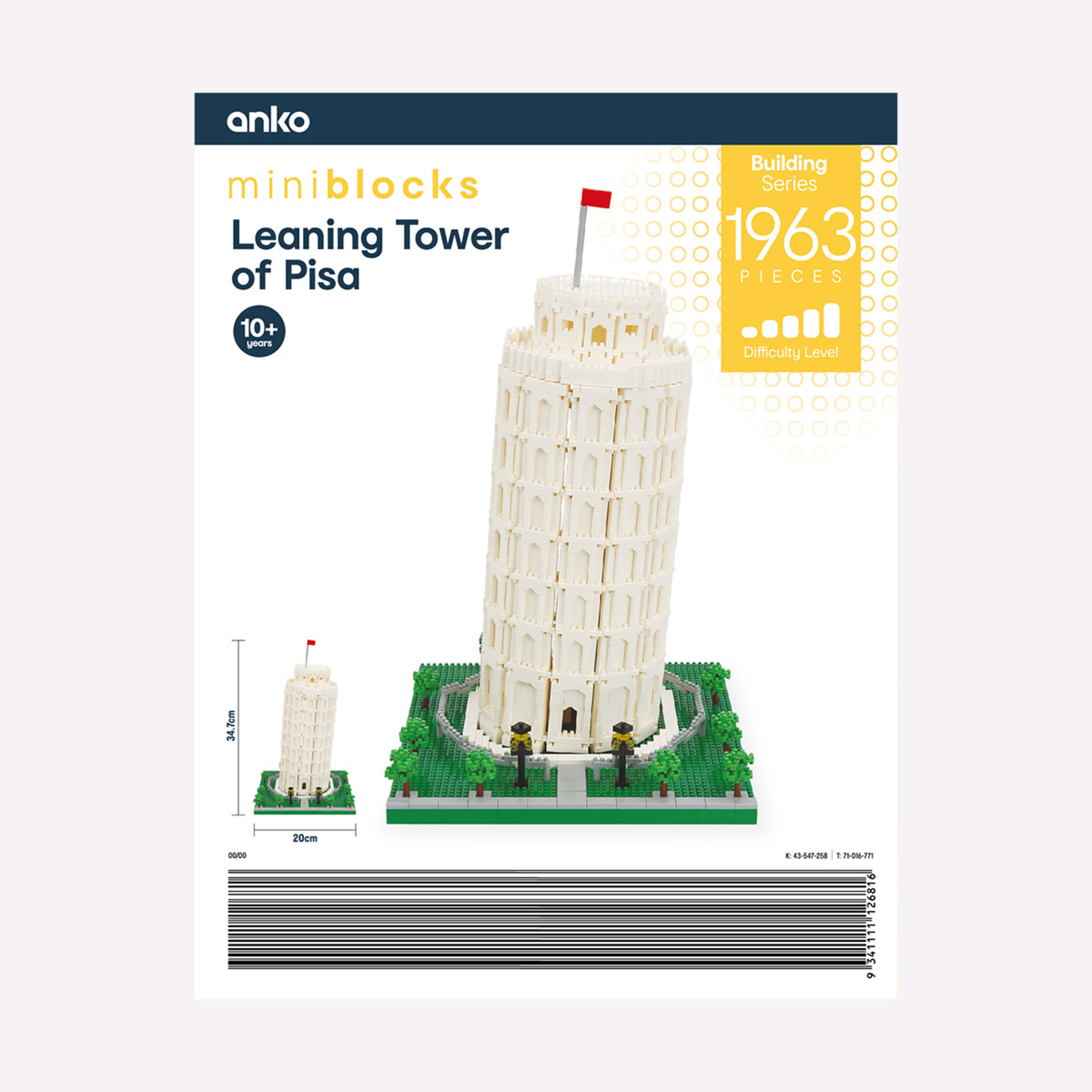 7 1963 Piece Mini Blocks Building Series: Leaning Tower of Pisa, 7 of 7