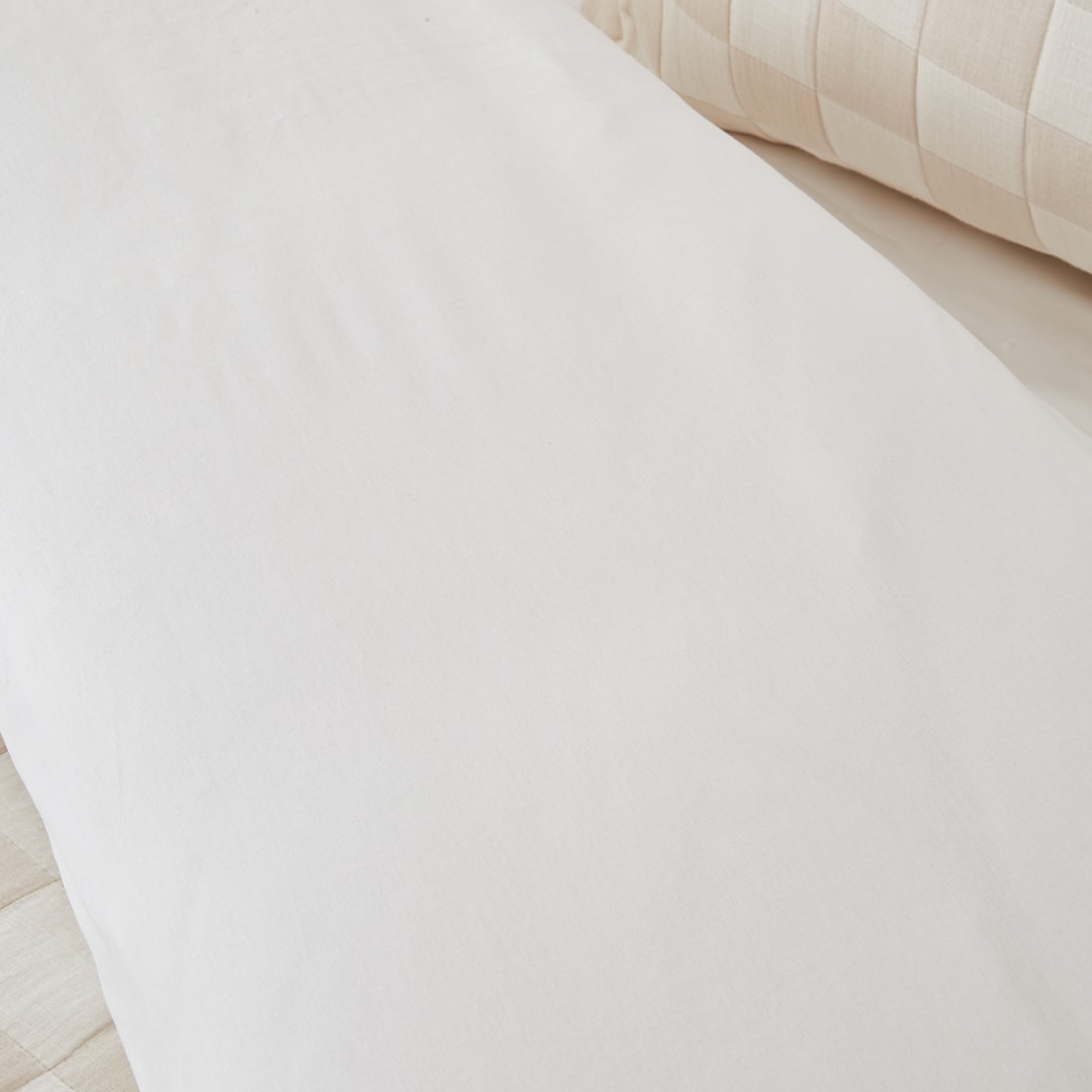 Lennox Cotton Quilt Cover Set King Bed, Off White Kmart