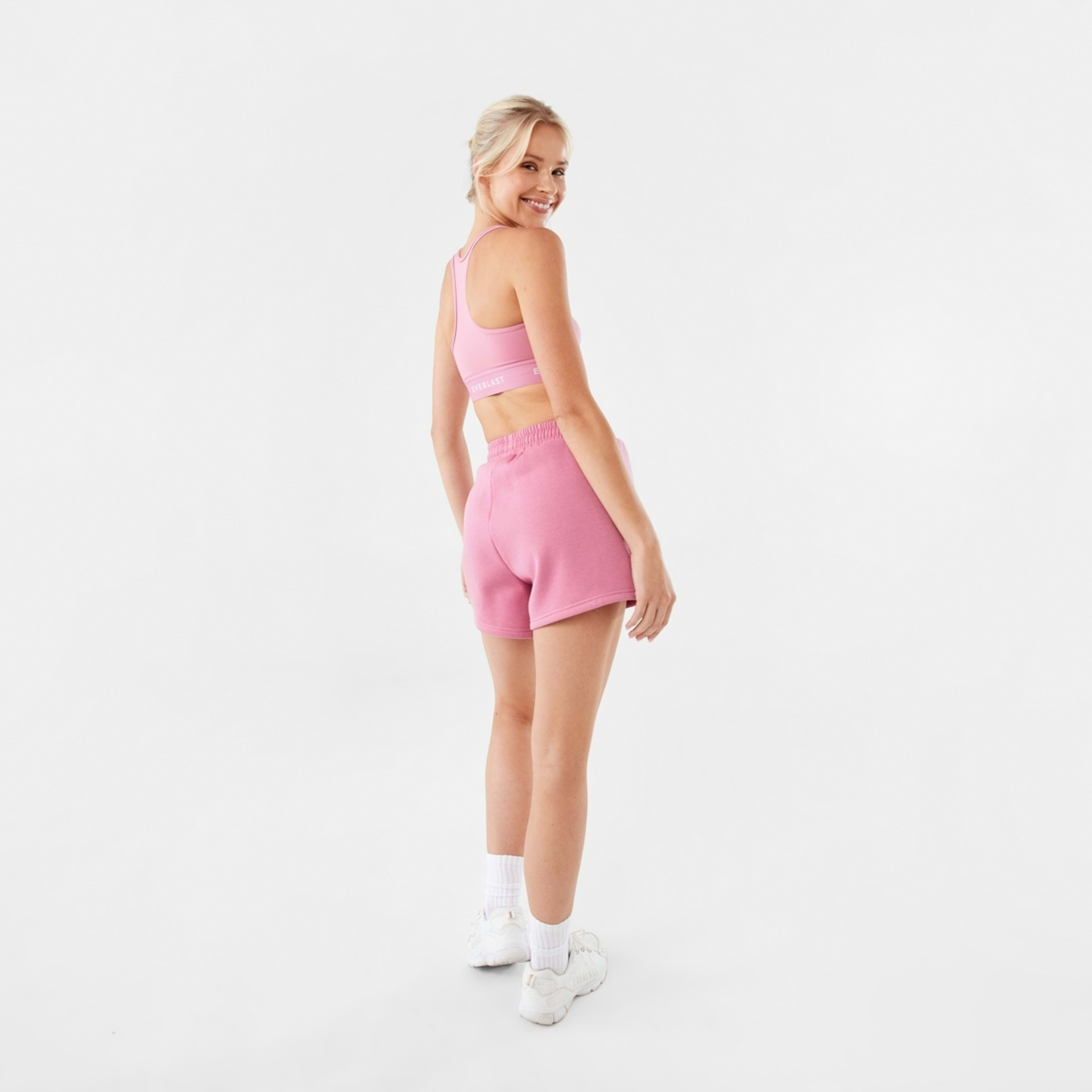 3 Everlast Womens Street Sweat Shorts Everlast Crystal Pink, 3 of 8