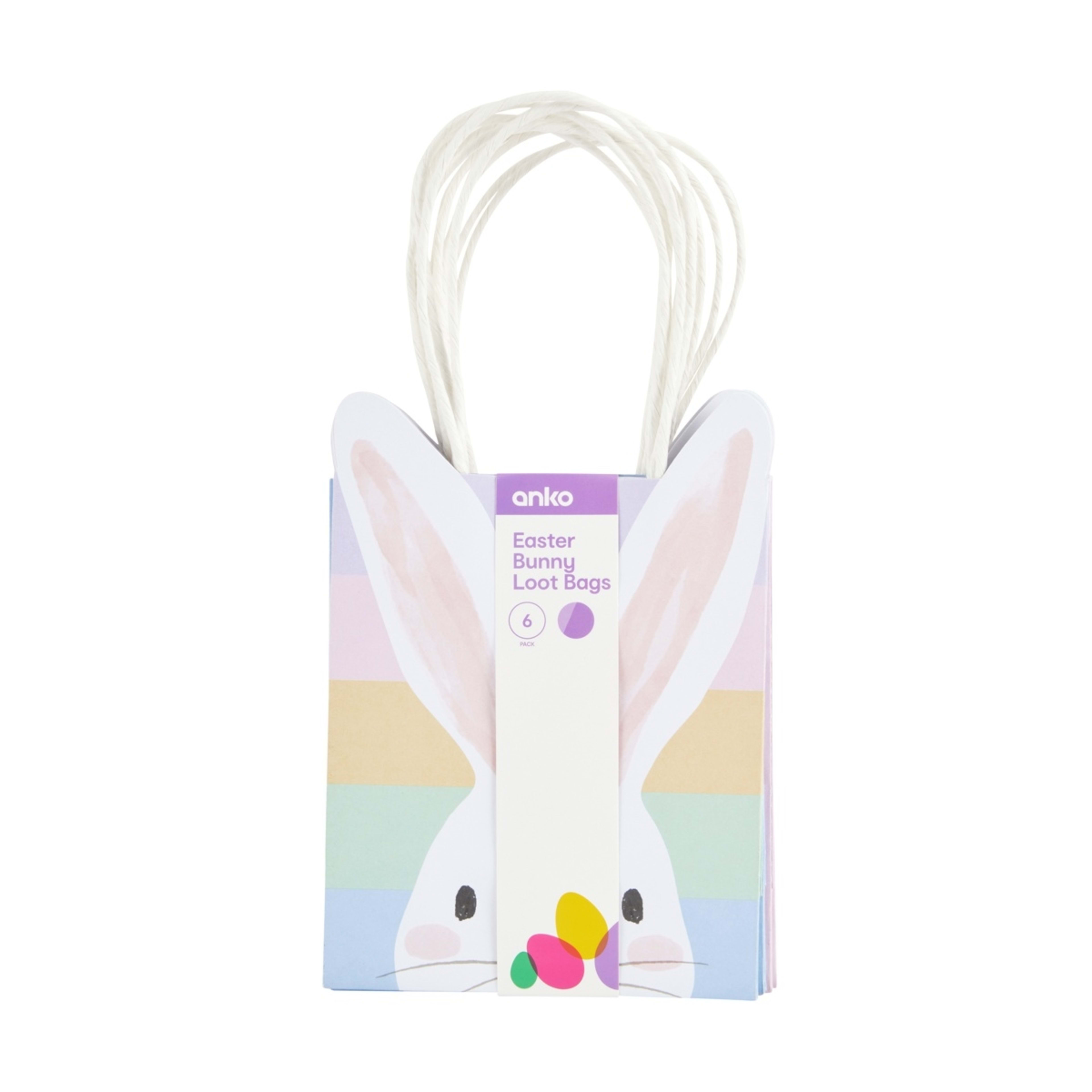 7 6 Pack Easter Bunny Loot Bags, 7 of 7