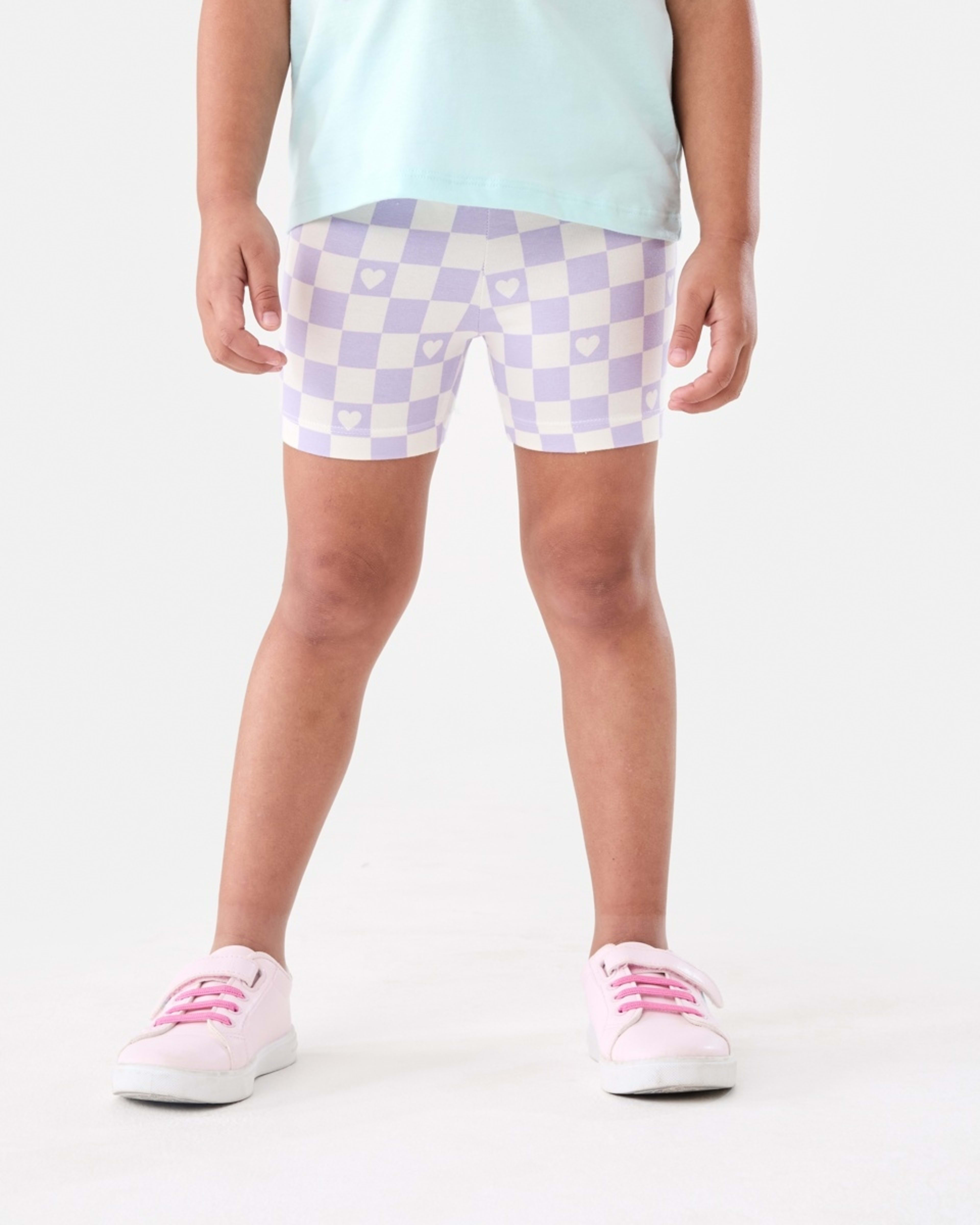 1 Printed Bike Shorts Checks, 1 of 8