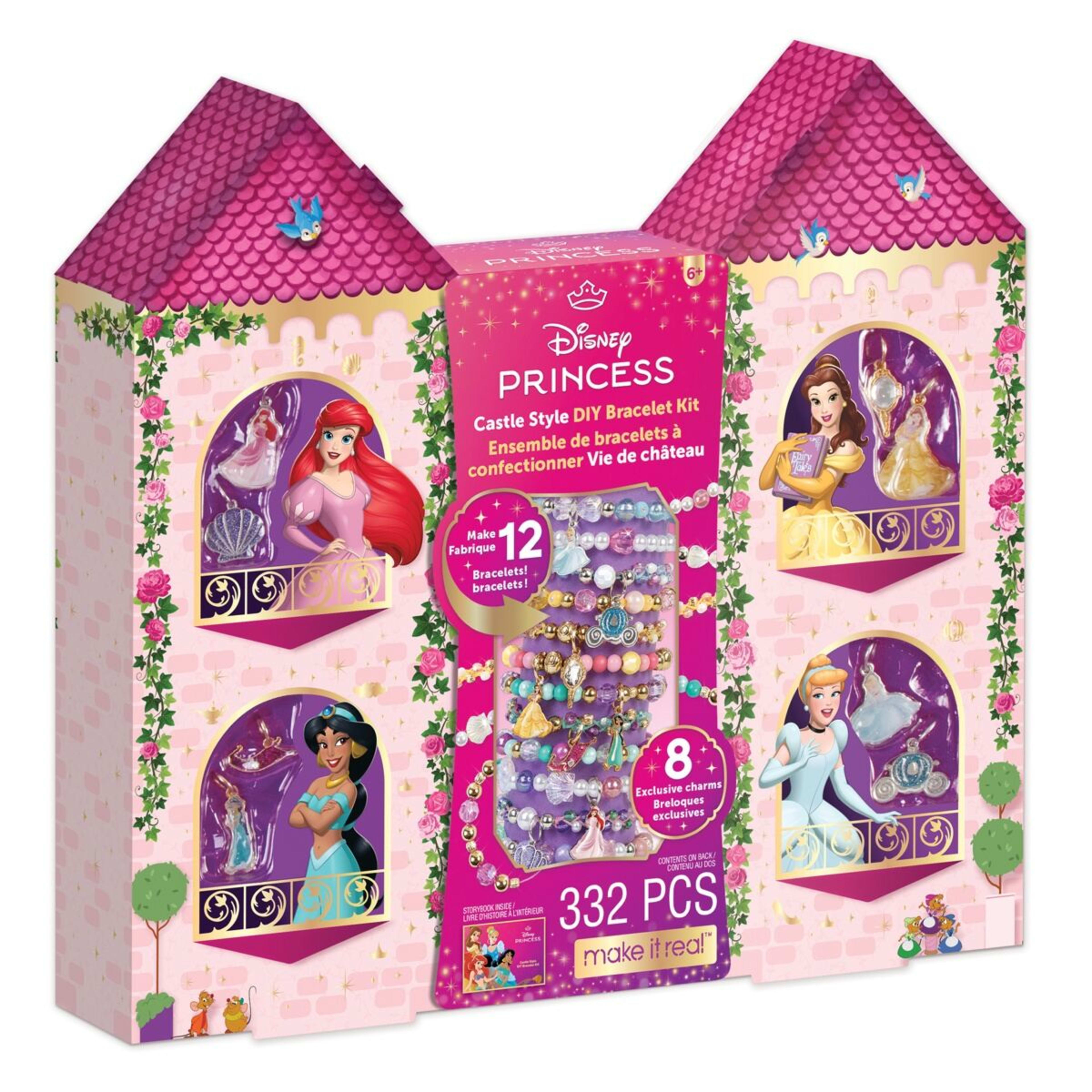 1 332 Piece Make It Real Disney Princess Castle Style DIY Bracelet Kit