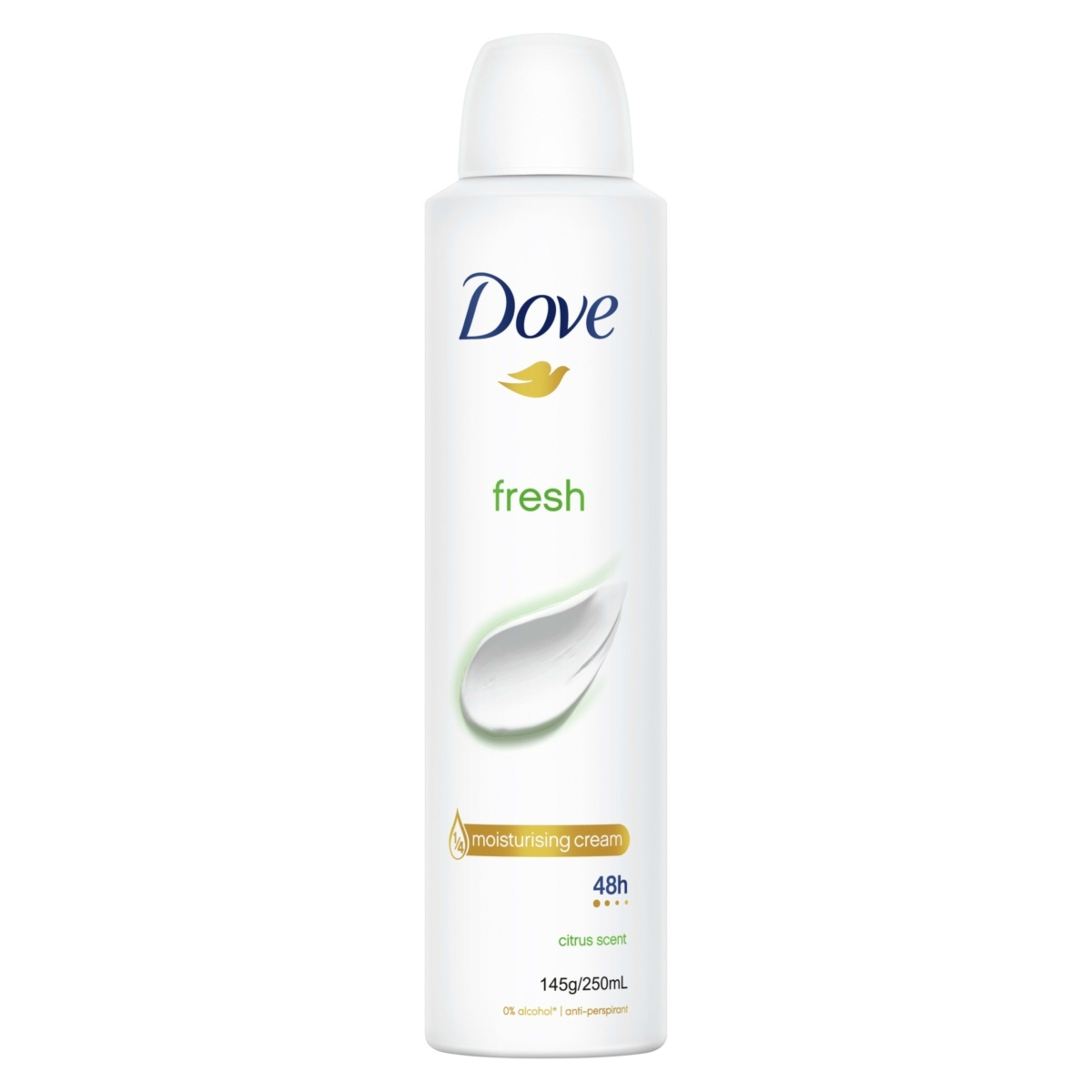 1 Dove Fresh 1/4 Moisturising Cream Antiperspirant 250ml - Citrus Scent