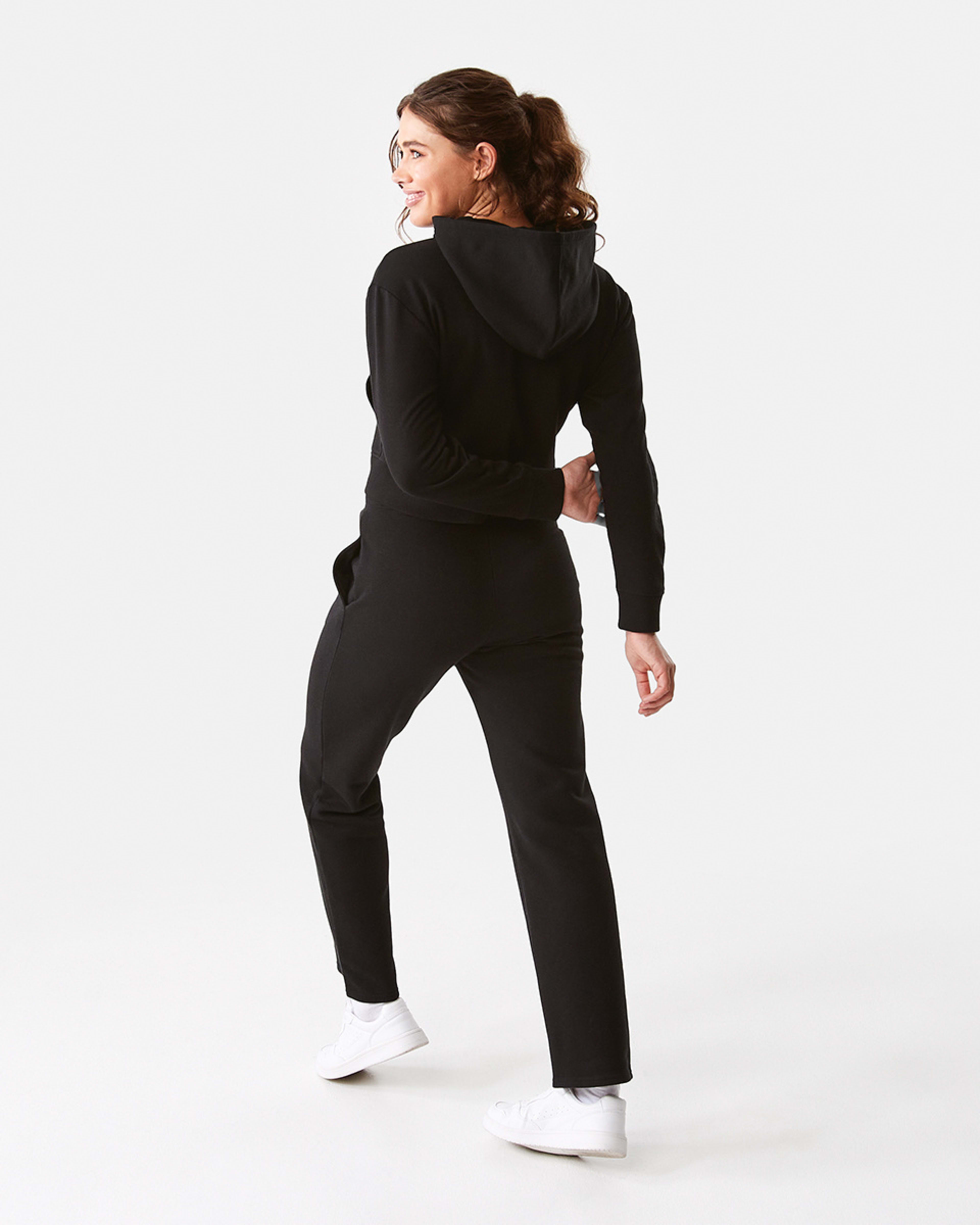 4 Active Womens Wide Leg Trackpants Black, 4 of 6