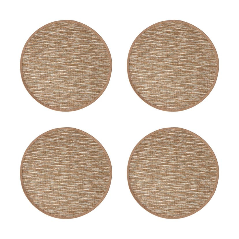 4 Pack Natural Round Placemat Kmart