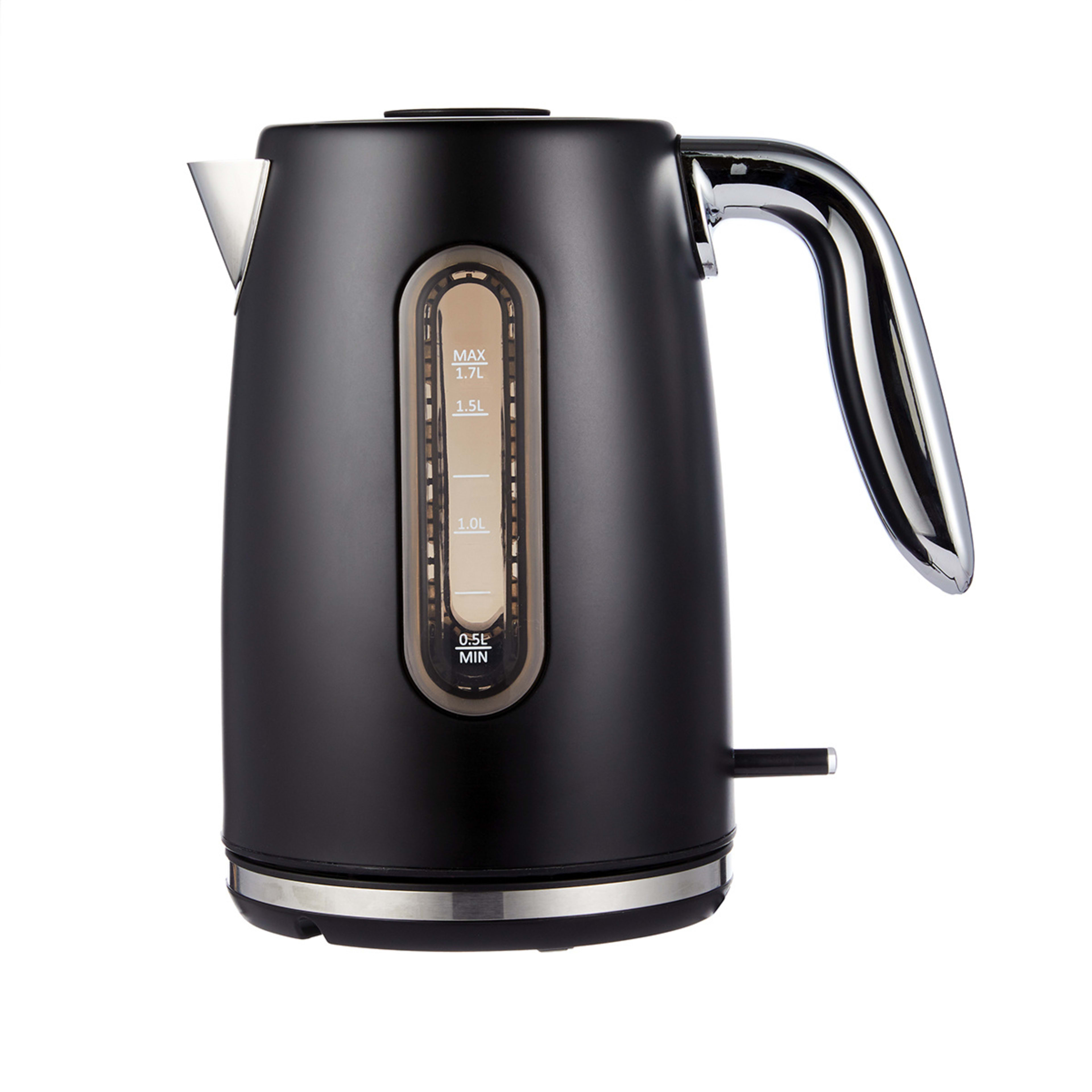 1.7L Stainless Steel Kettle Black Kmart