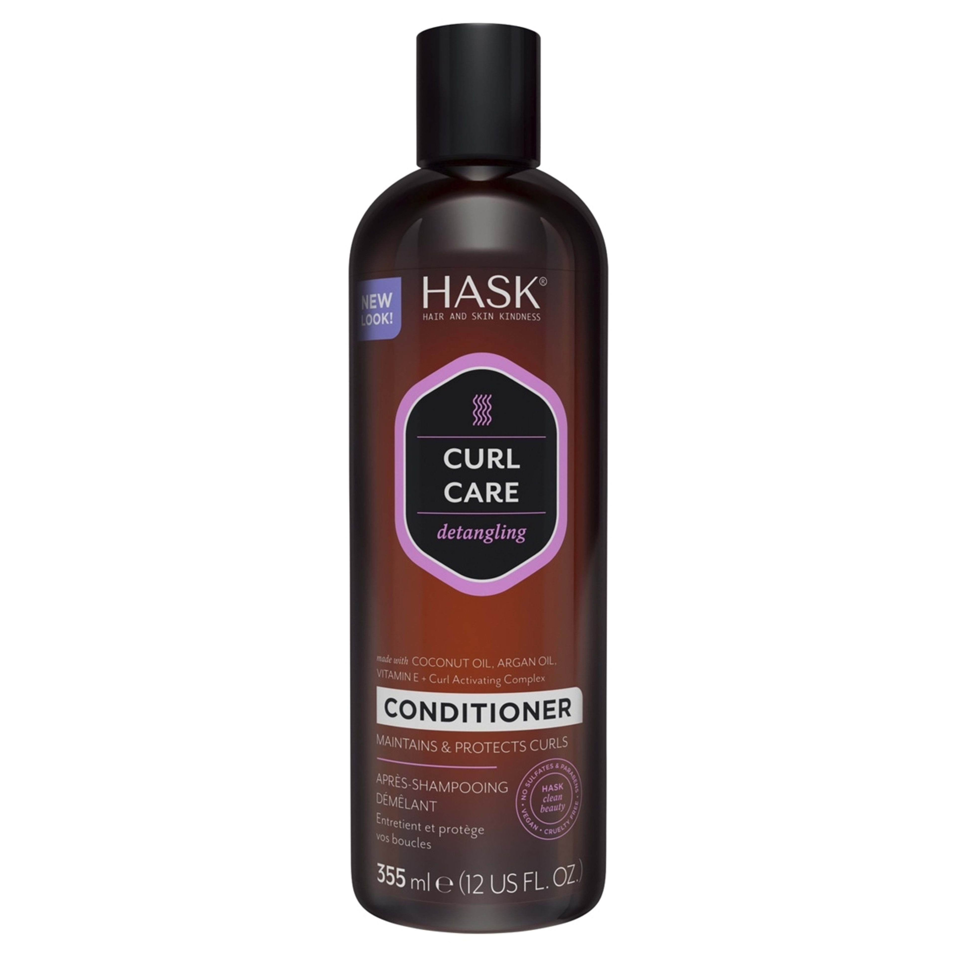 1 HASK Curl Care Detangling Conditioner 355ml - Coconut Oil, Argan Oil, Vitamin E and Curl Activating Complex, 1 of 10