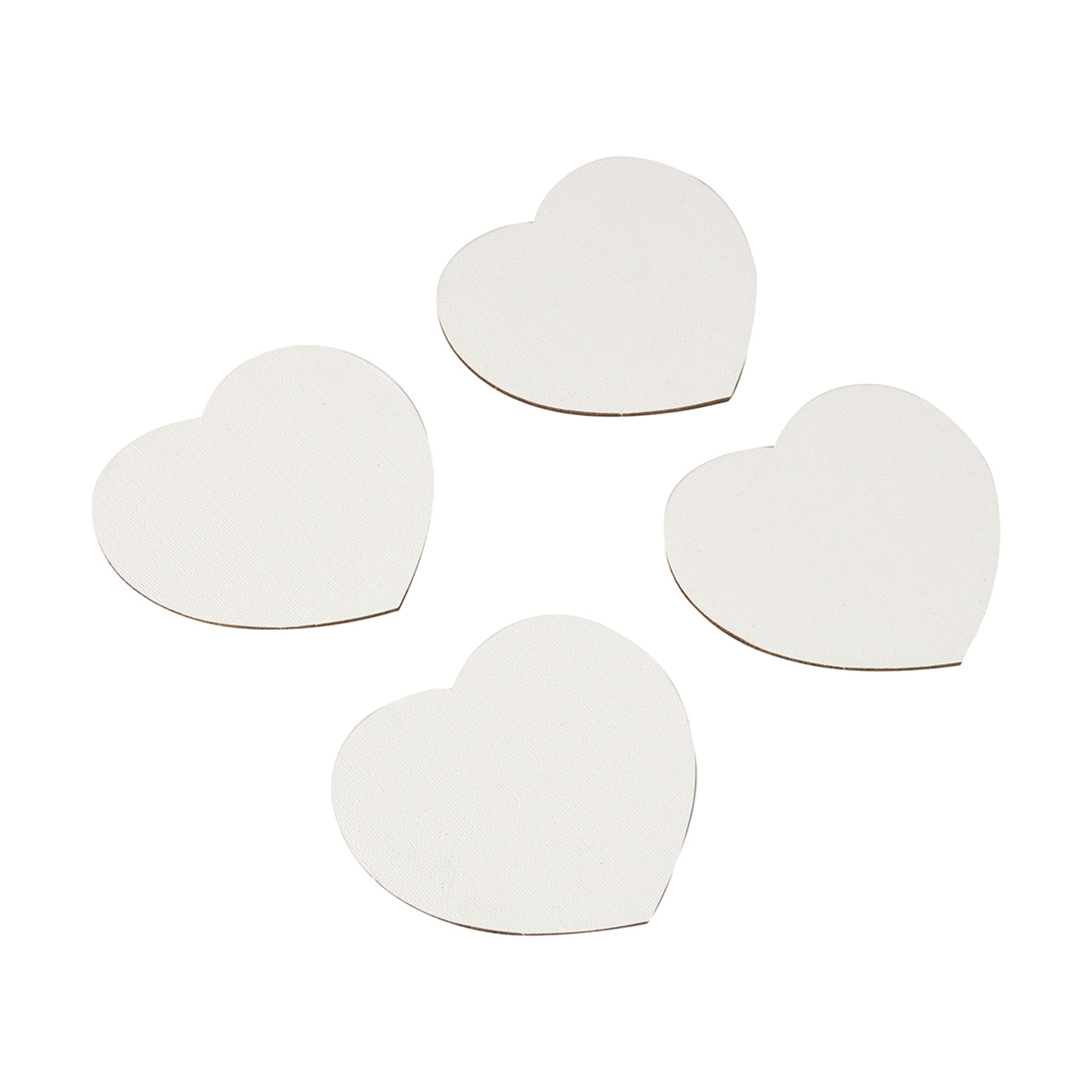 4 Pack Paintable Heart Canvas Fridge Magnets - Kmart NZ