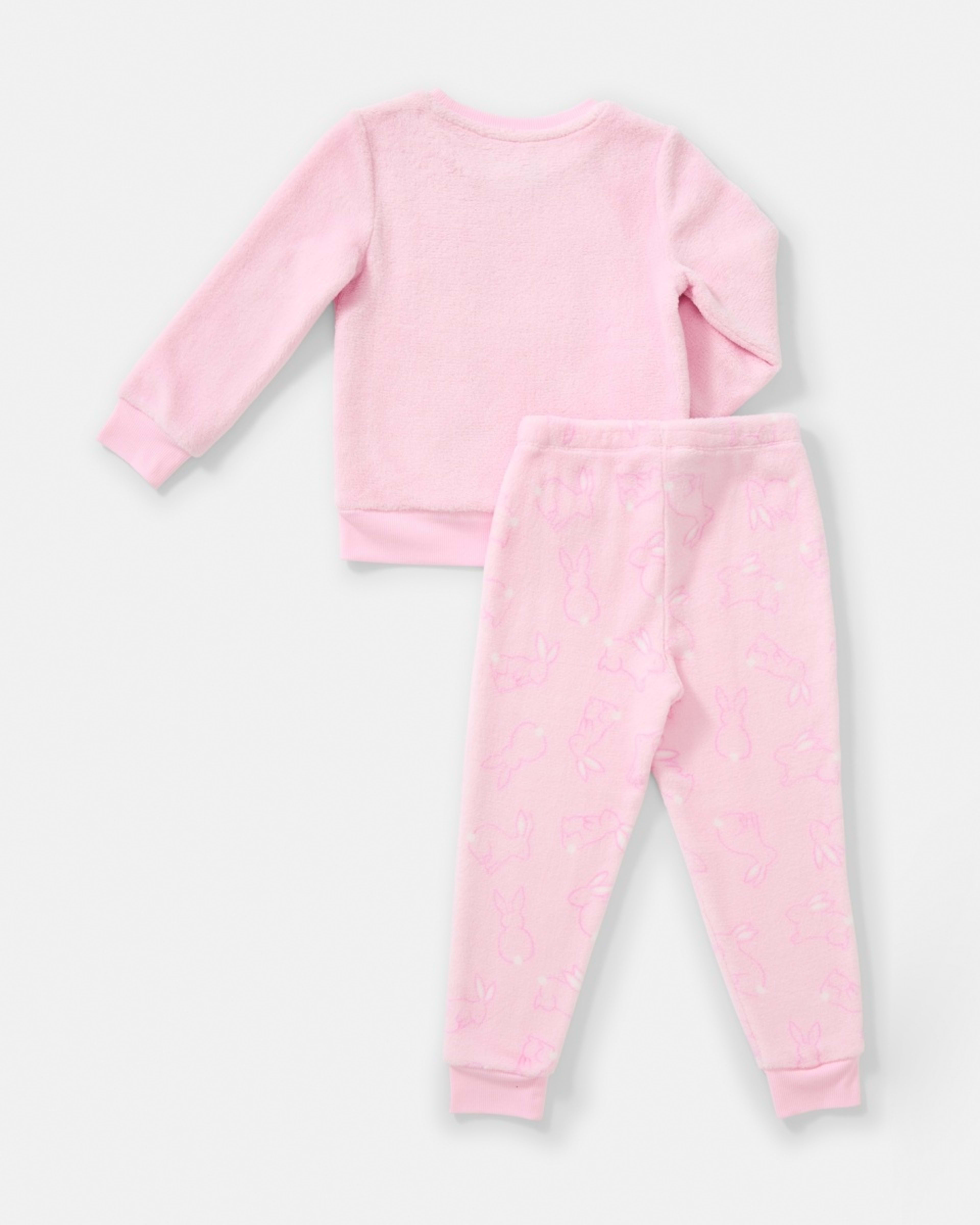 7 Fluffy Pyjama Set Pnk Bunny, 7 of 9
