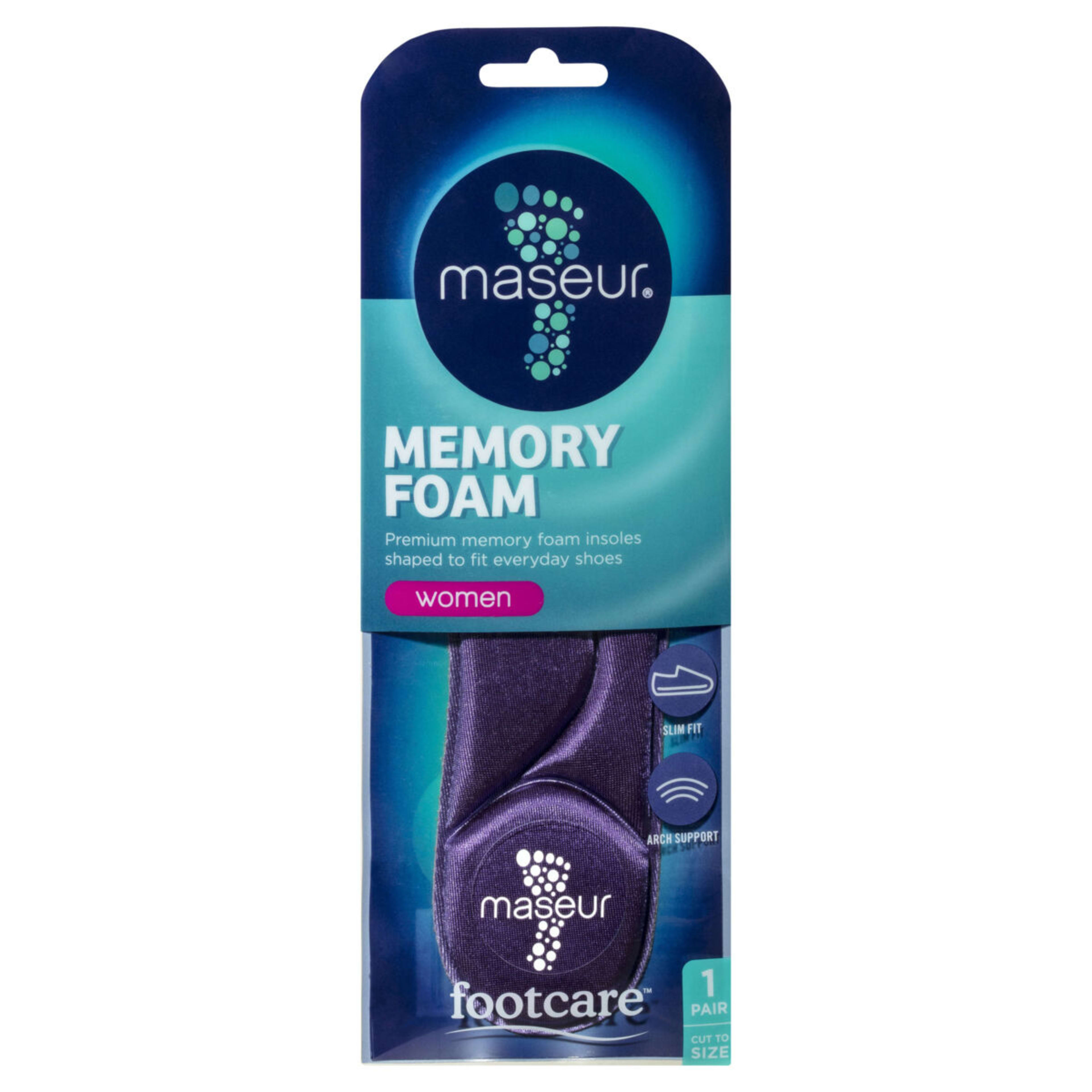 1 Footcare Maseur Memory Foam Insoles, 1 of 3