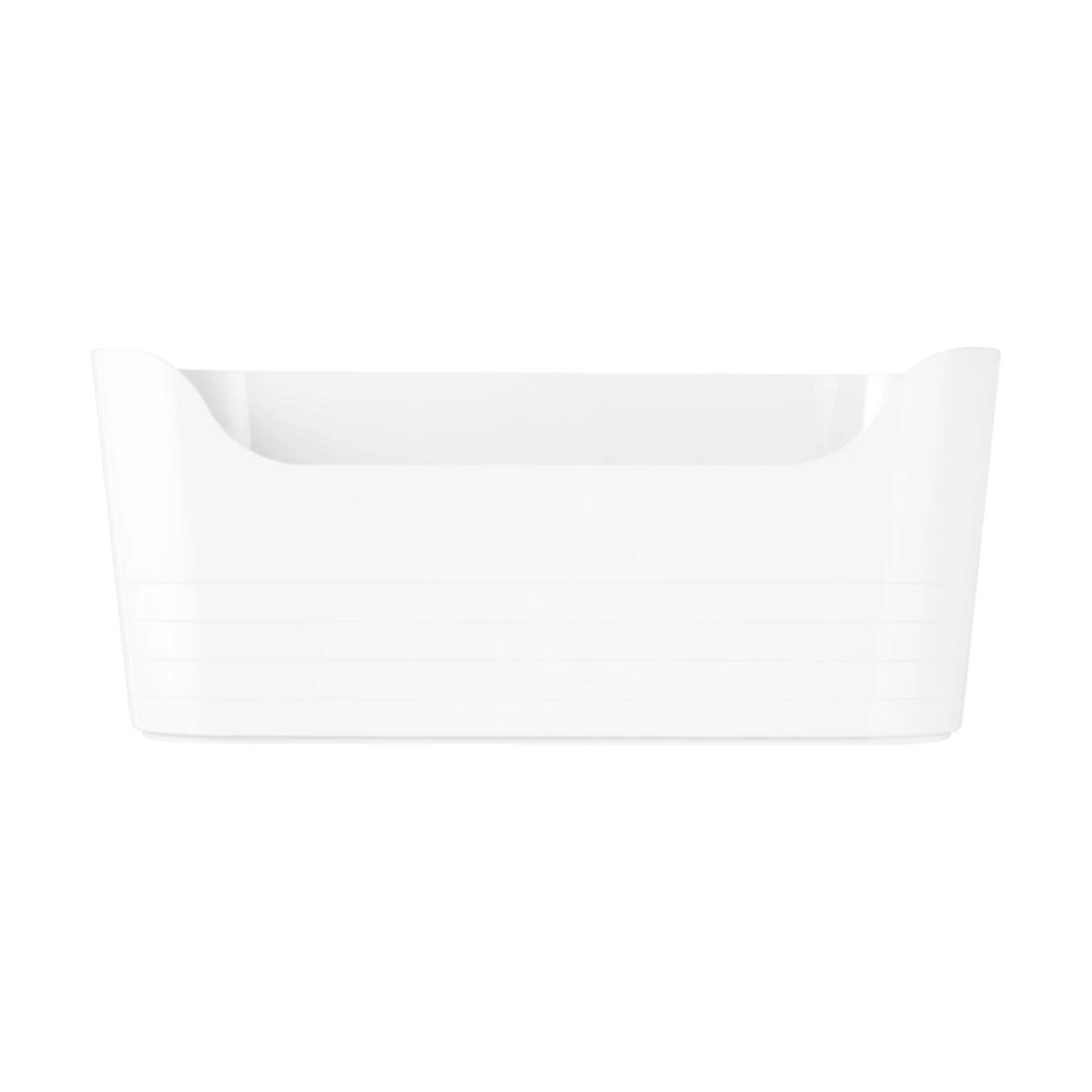 3 Medium Cut Out Edge Tub - White, 3 of 8
