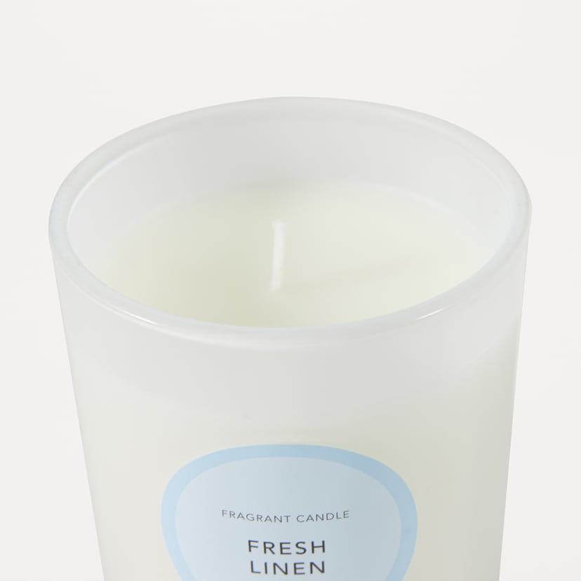 Fresh Linen Fragrant Candle Medium Kmart