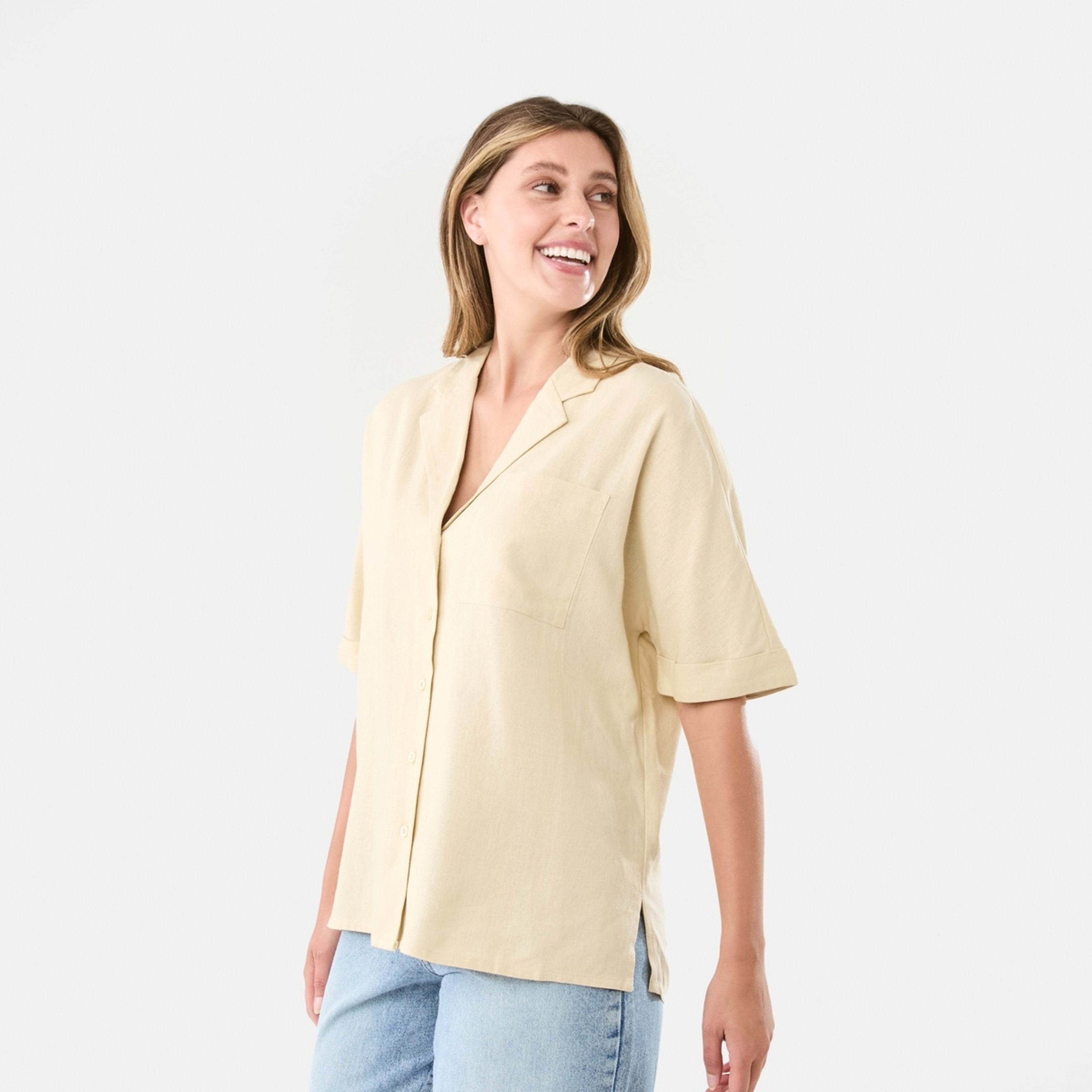 2 Short Dolman Sleeve Shirt Ylw Straw, 2 of 8