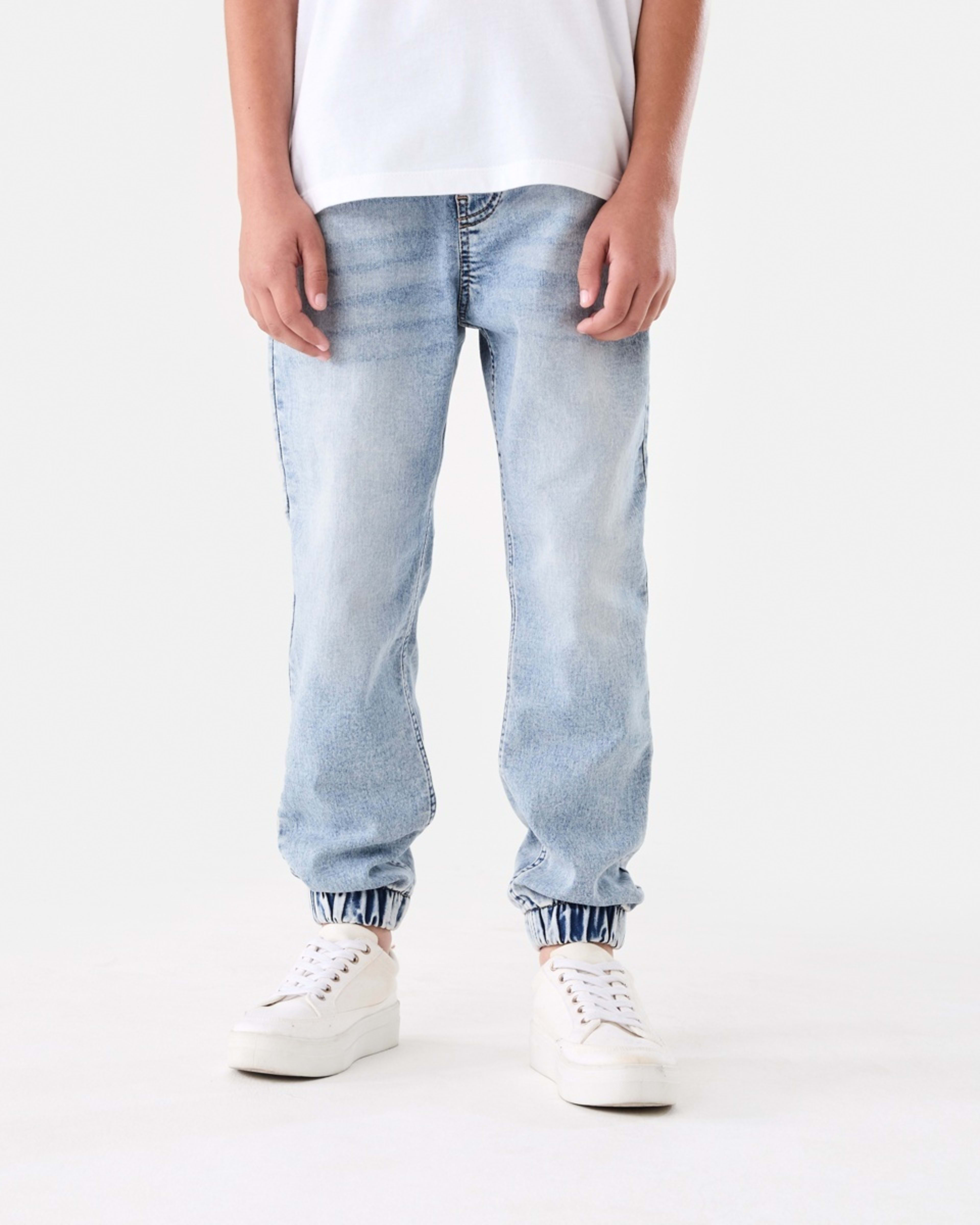1 Light Wash Denim Joggers LIGHT WASH, 1 of 6