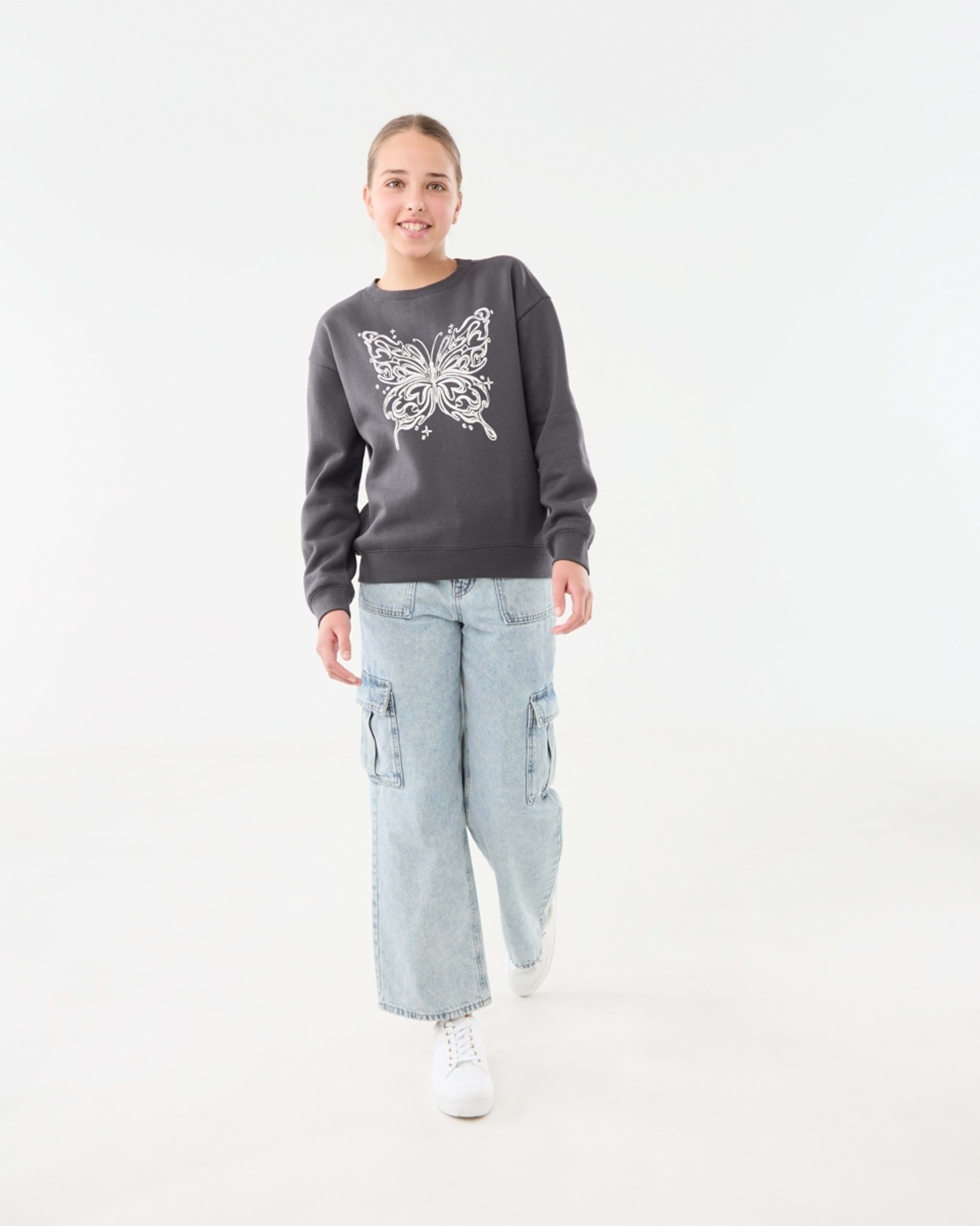 5 Print Crew Neck Sweatshirt Butterfly, 5 of 8