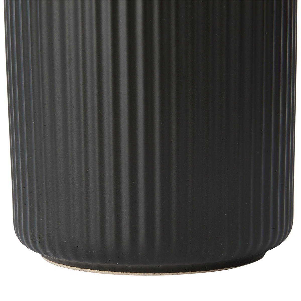 Large Black Ribbed Canister Kmart