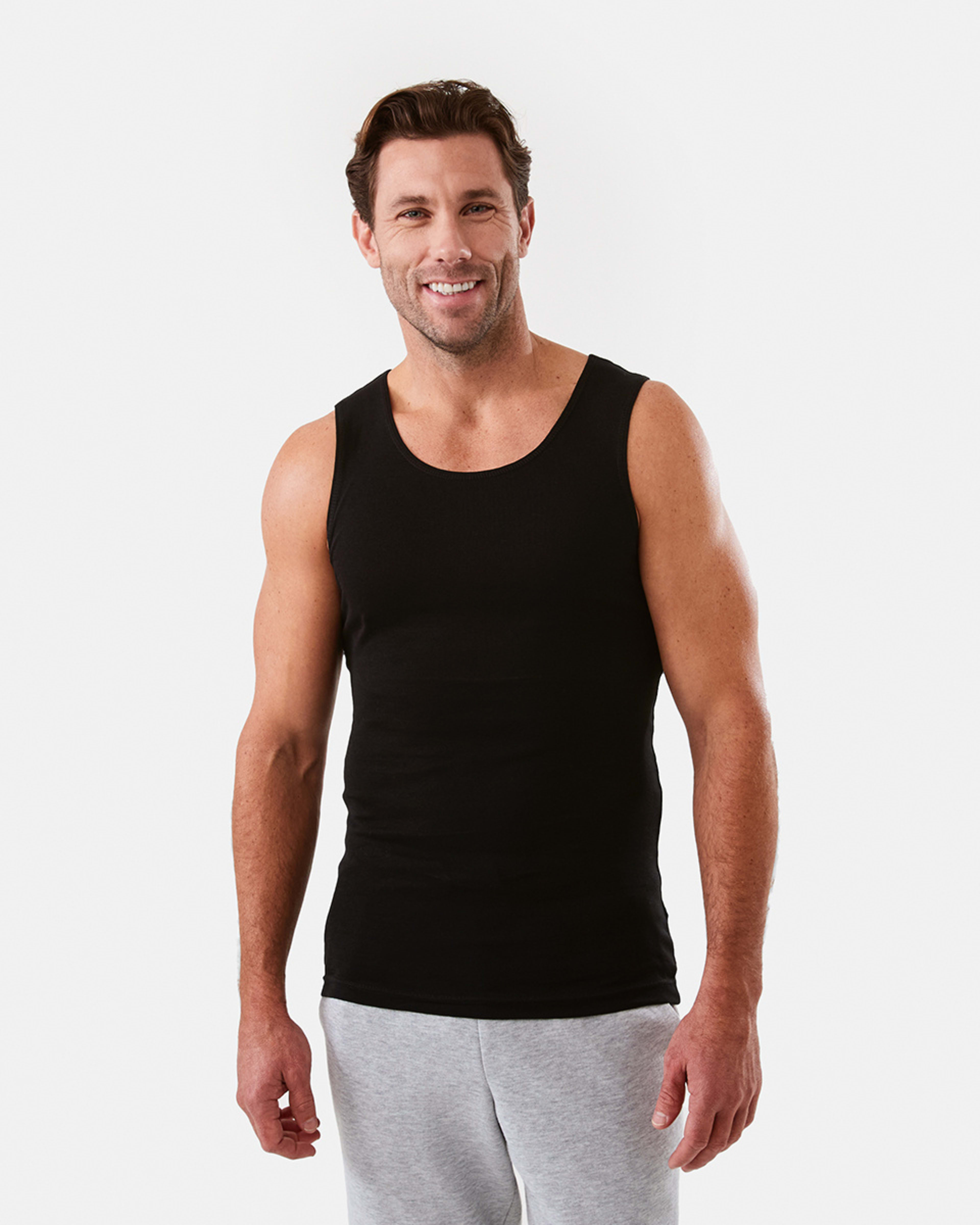 1 3 Pack Singlets BLACK