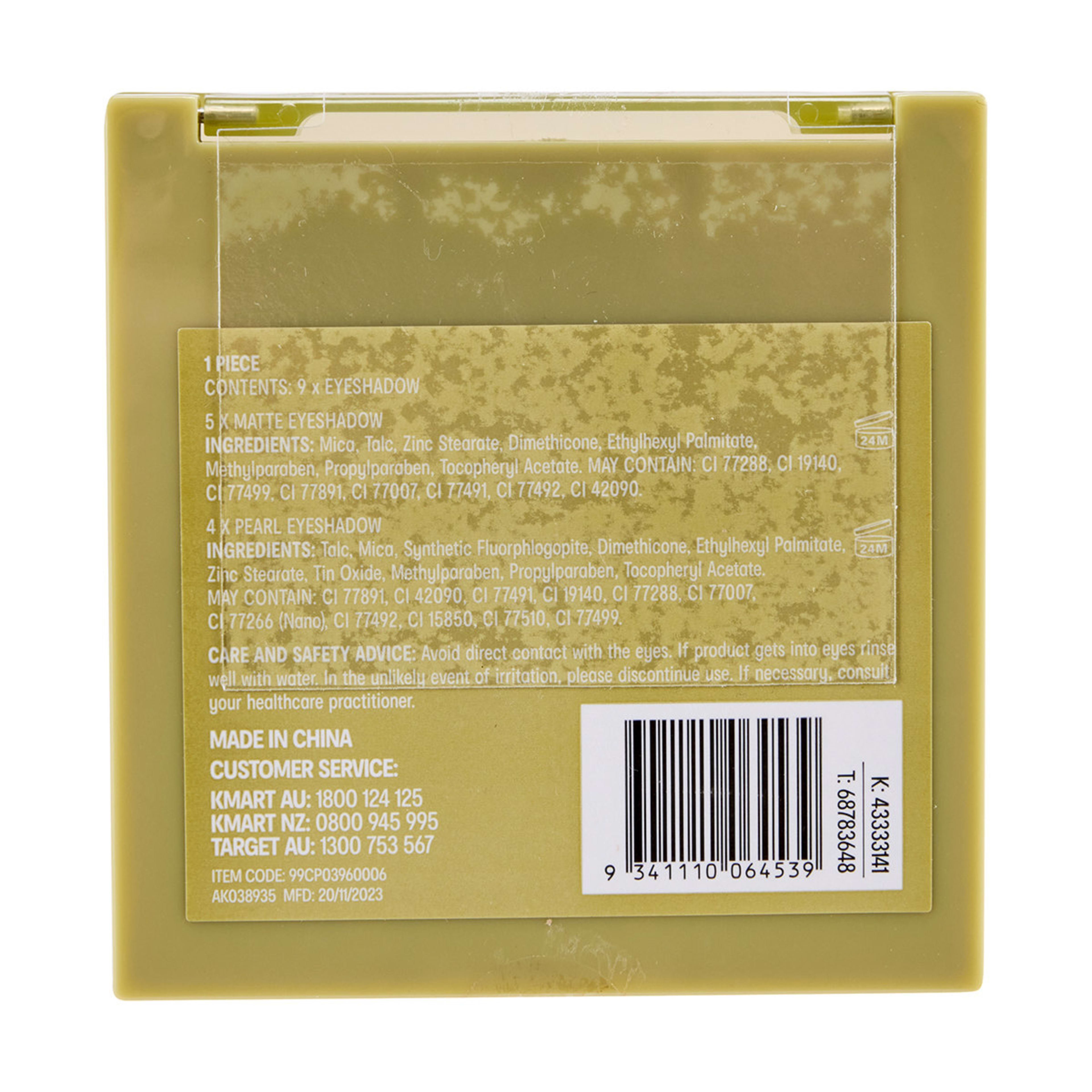 6 OXX Cosmetics 9 Shades Eyeshadow Palette - Olive Grove, 6 of 6