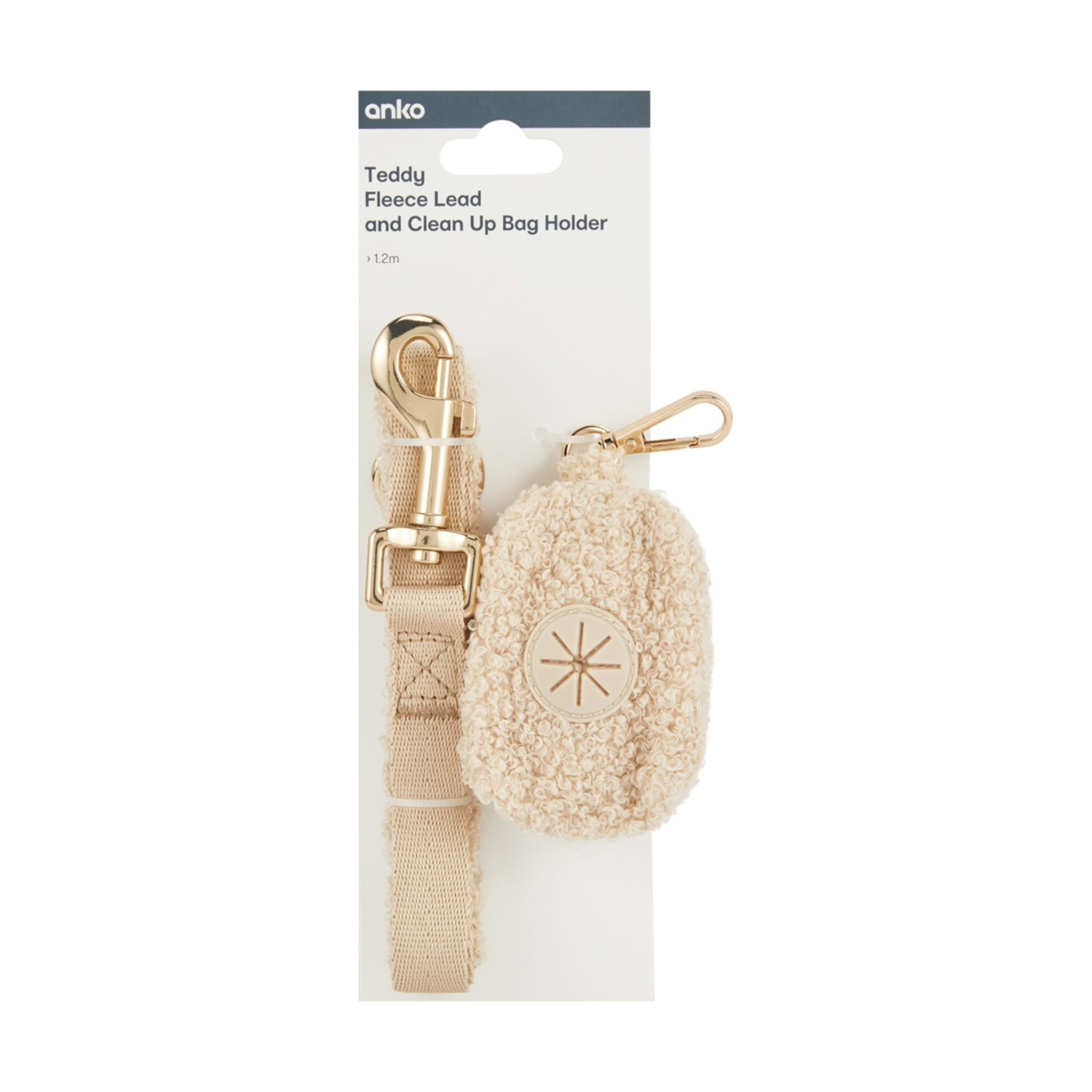 5 Pet Teddy Fleece Lead and Poo Bag Holder, 5 of 5
