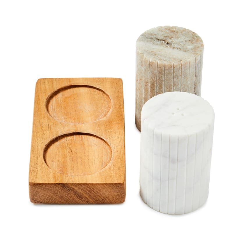 Marble Salt and Pepper Shaker Set Kmart