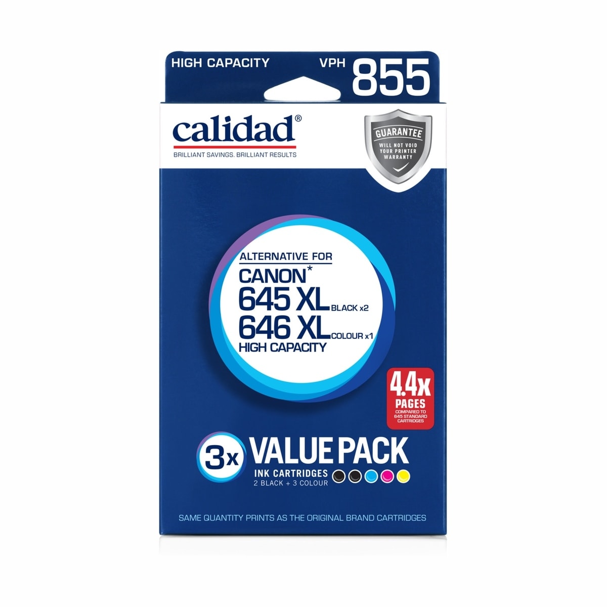 3 Pack Calidad Canon 645 XL and 646 XL 