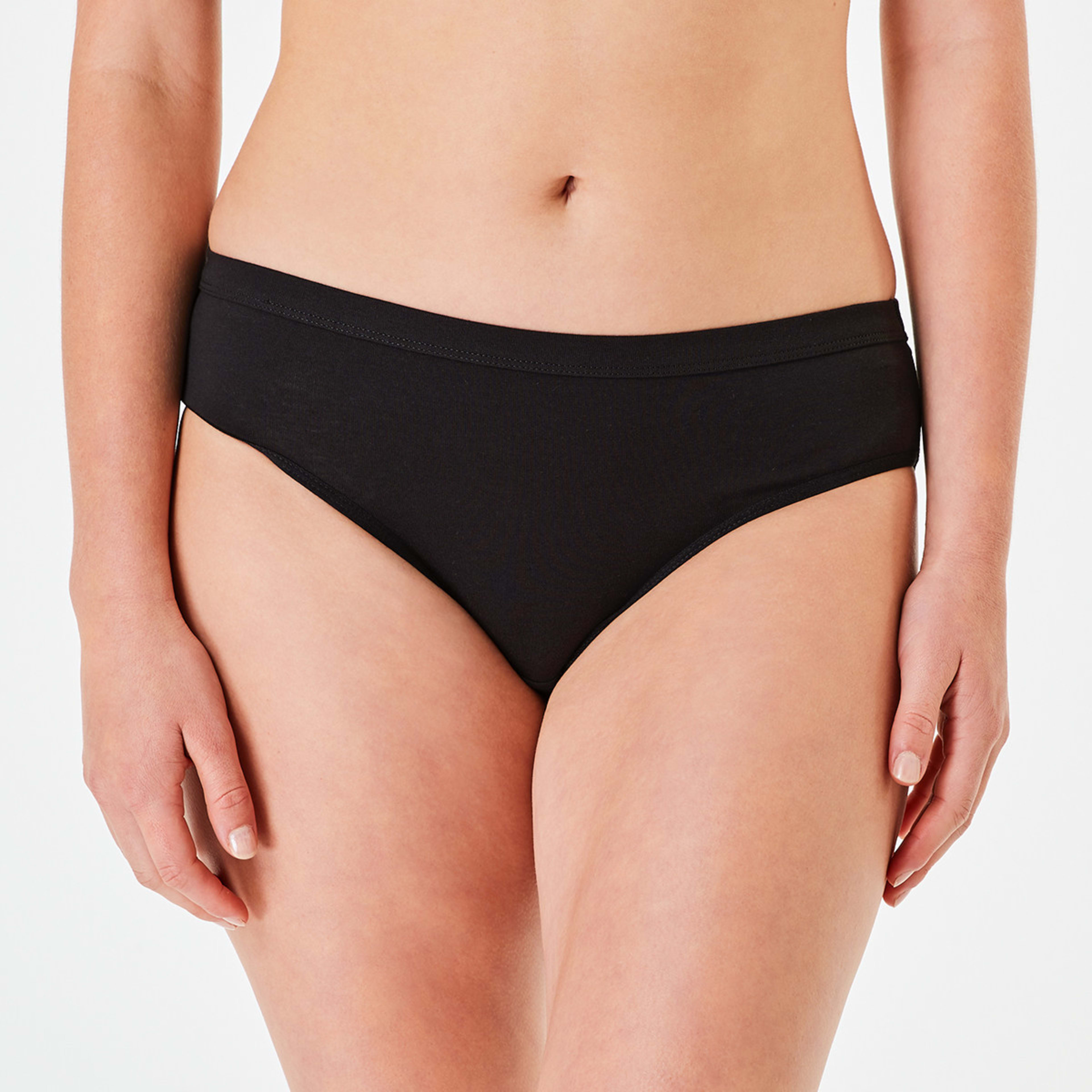 1 Comfort Top Bikini Briefs Black, 1 of 5