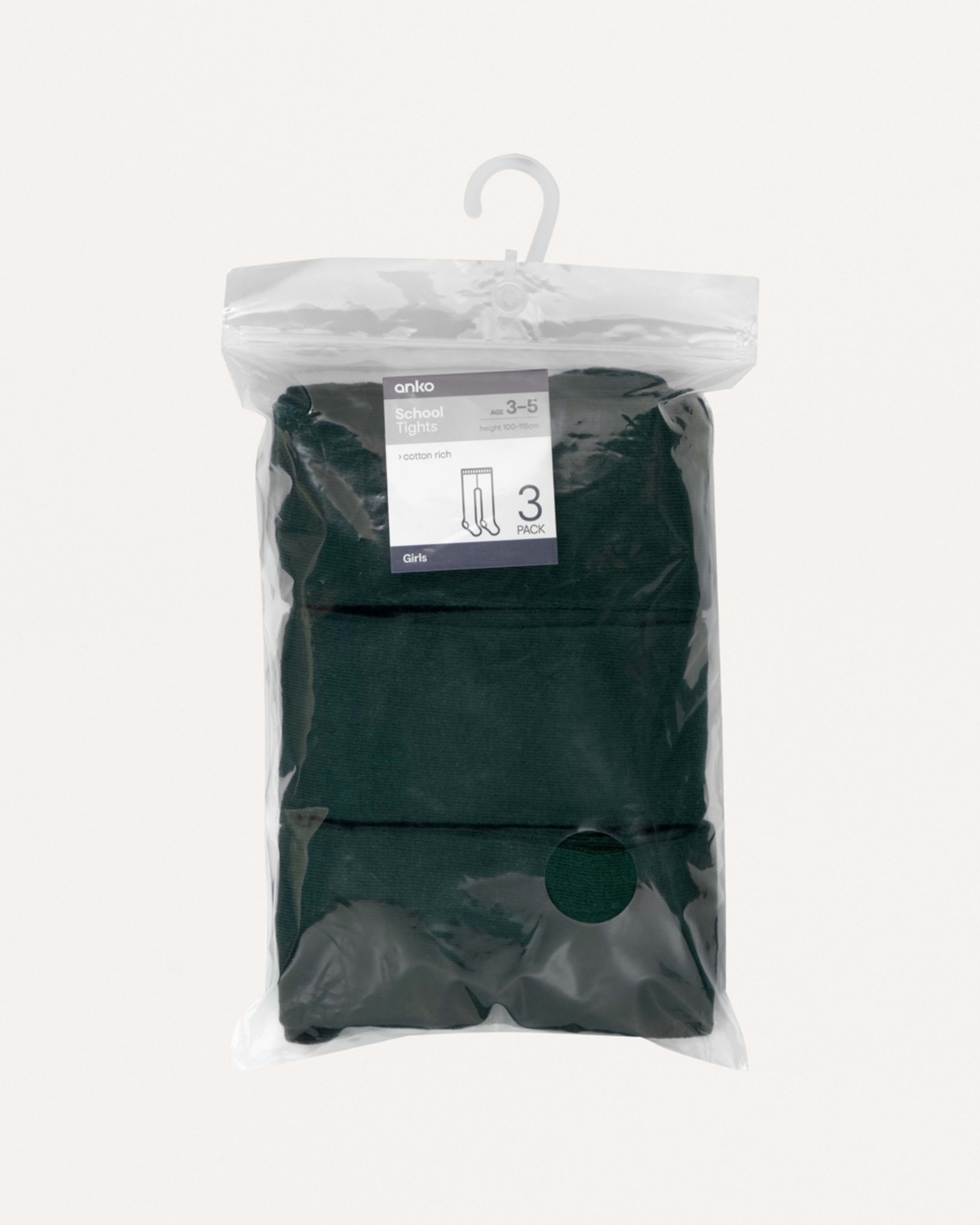 3 3 Pack School Cotton Rich Tights Sycamore, 3 of 3