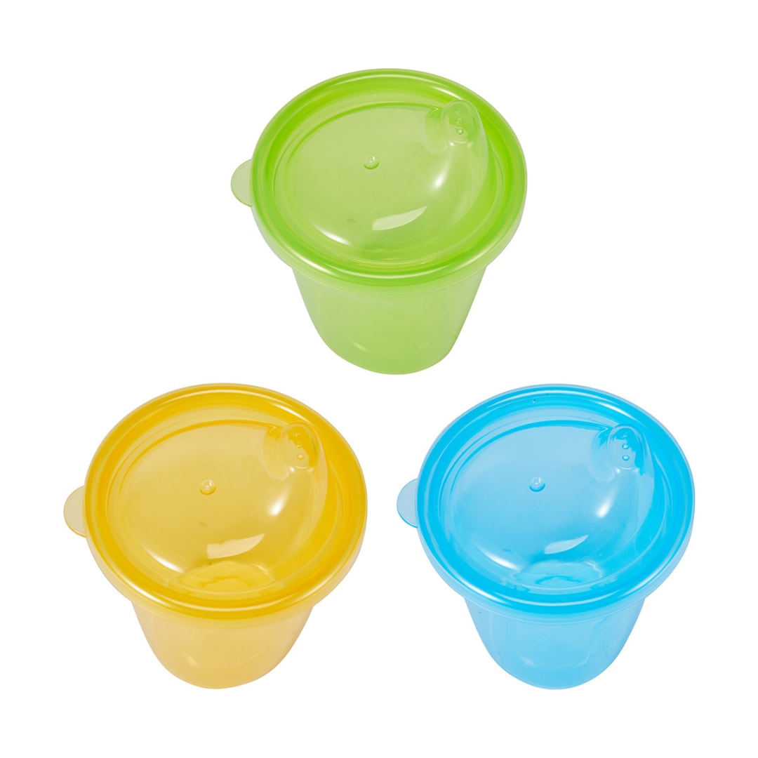 6 Pack Reusable Cups with Hard Spout Lids Kmart