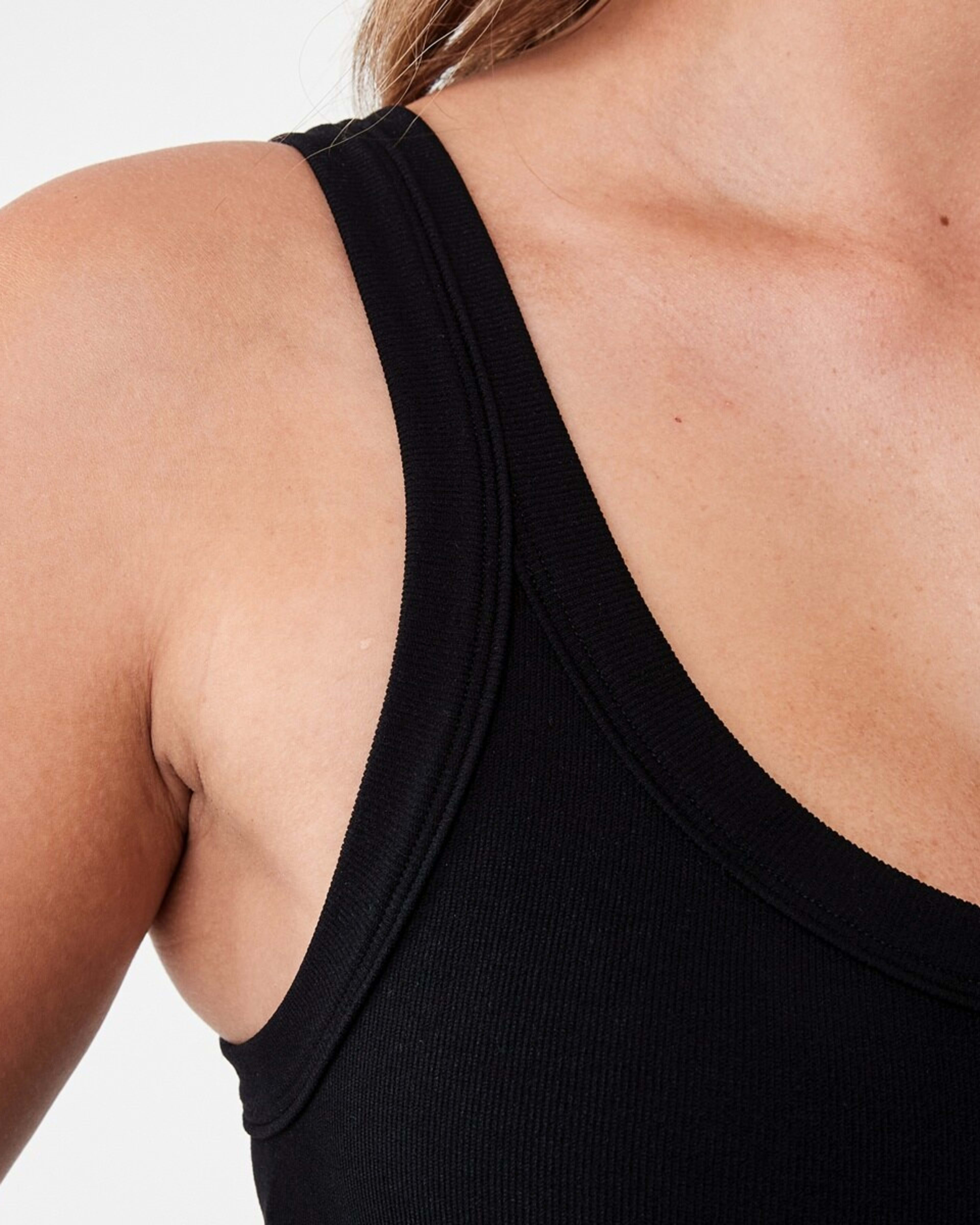 5 Sleeveless Soft Rib Bodysuit Black, 5 of 6
