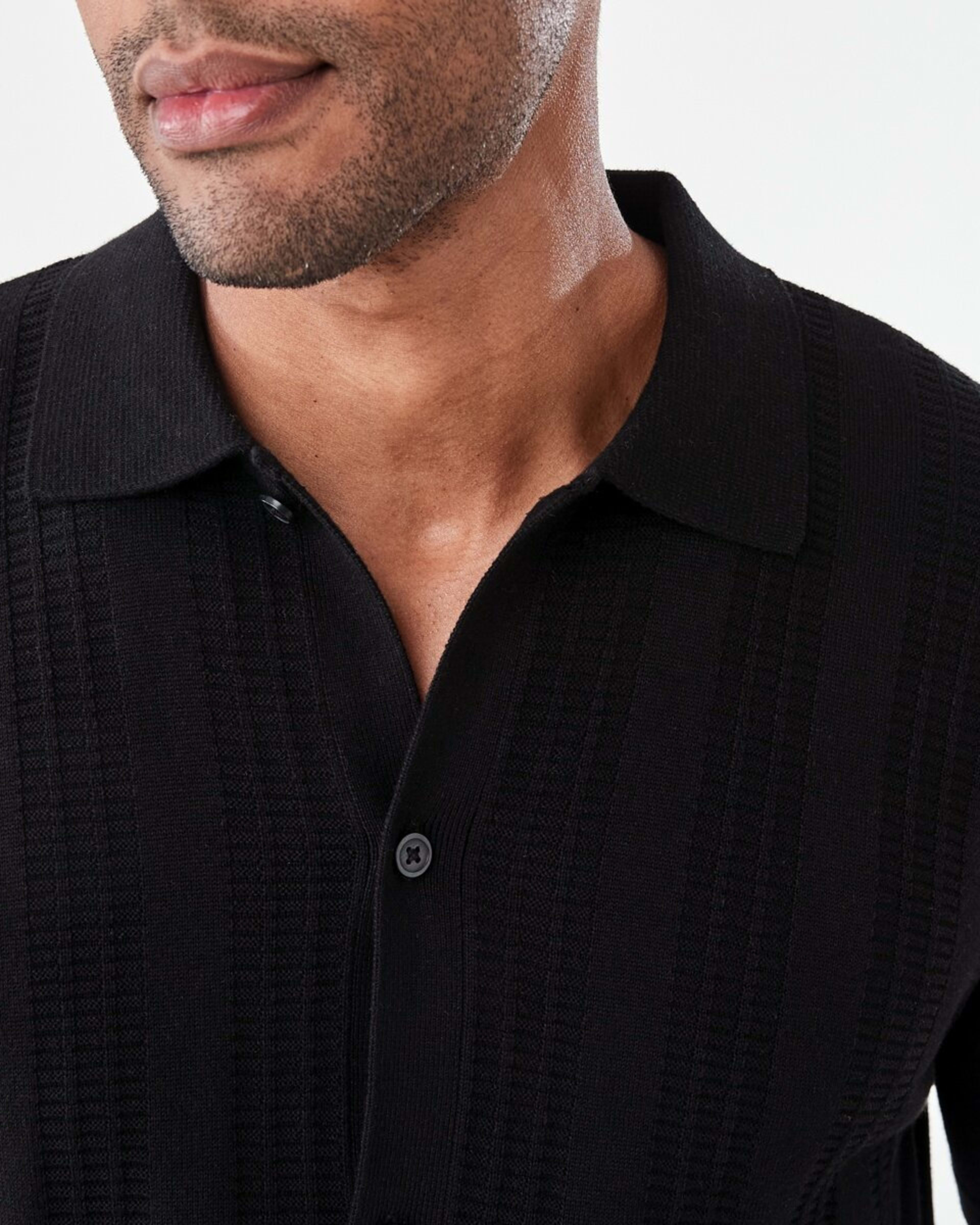 5 Short Sleeve Knit Shirt Black, 5 of 6