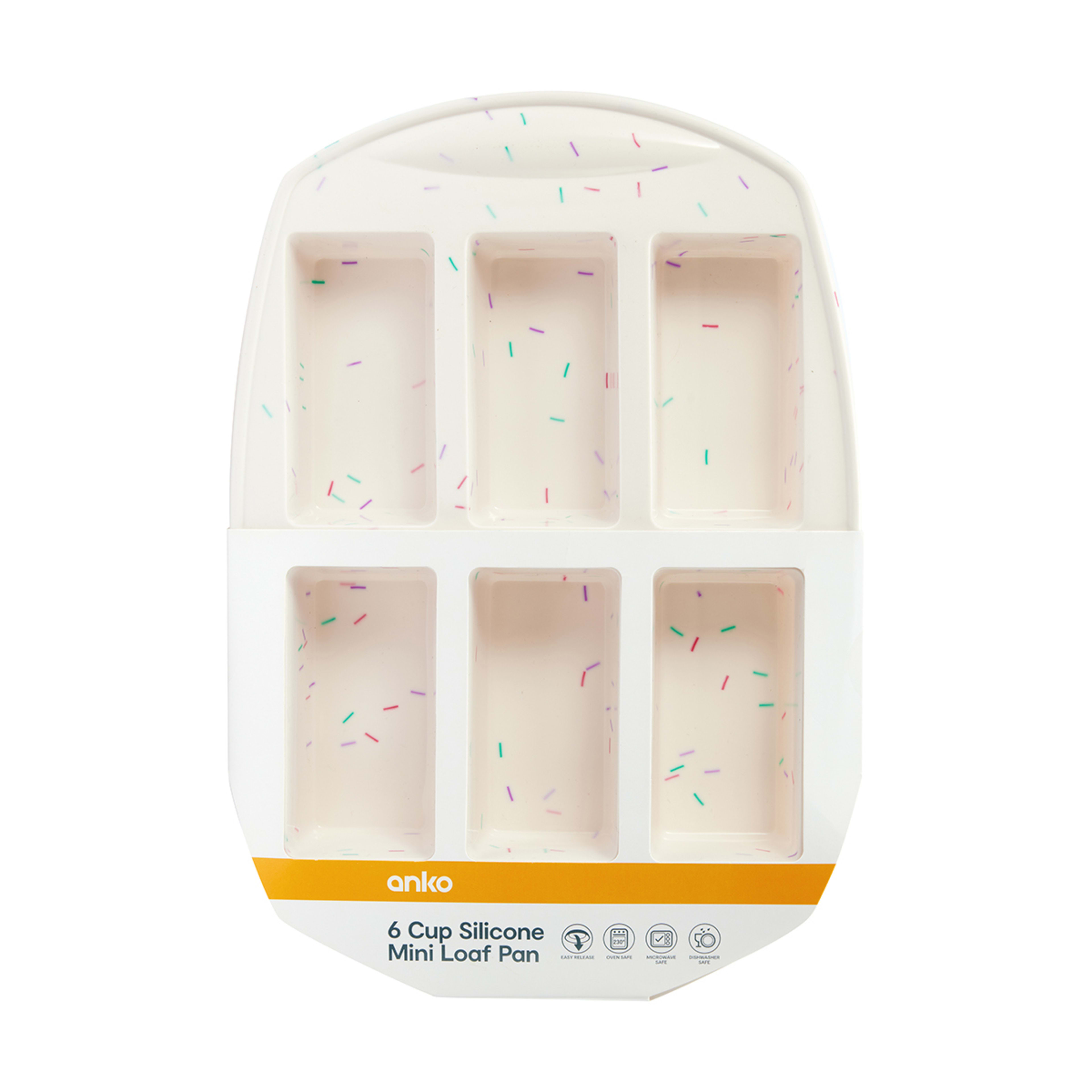 6 Cup Silicone Mini Loaf Pan Kmart