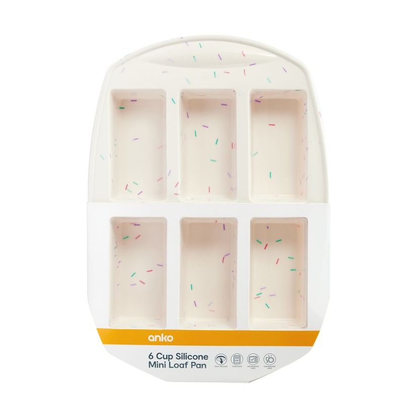 6 Cup Silicone Mini Loaf Pan Kmart