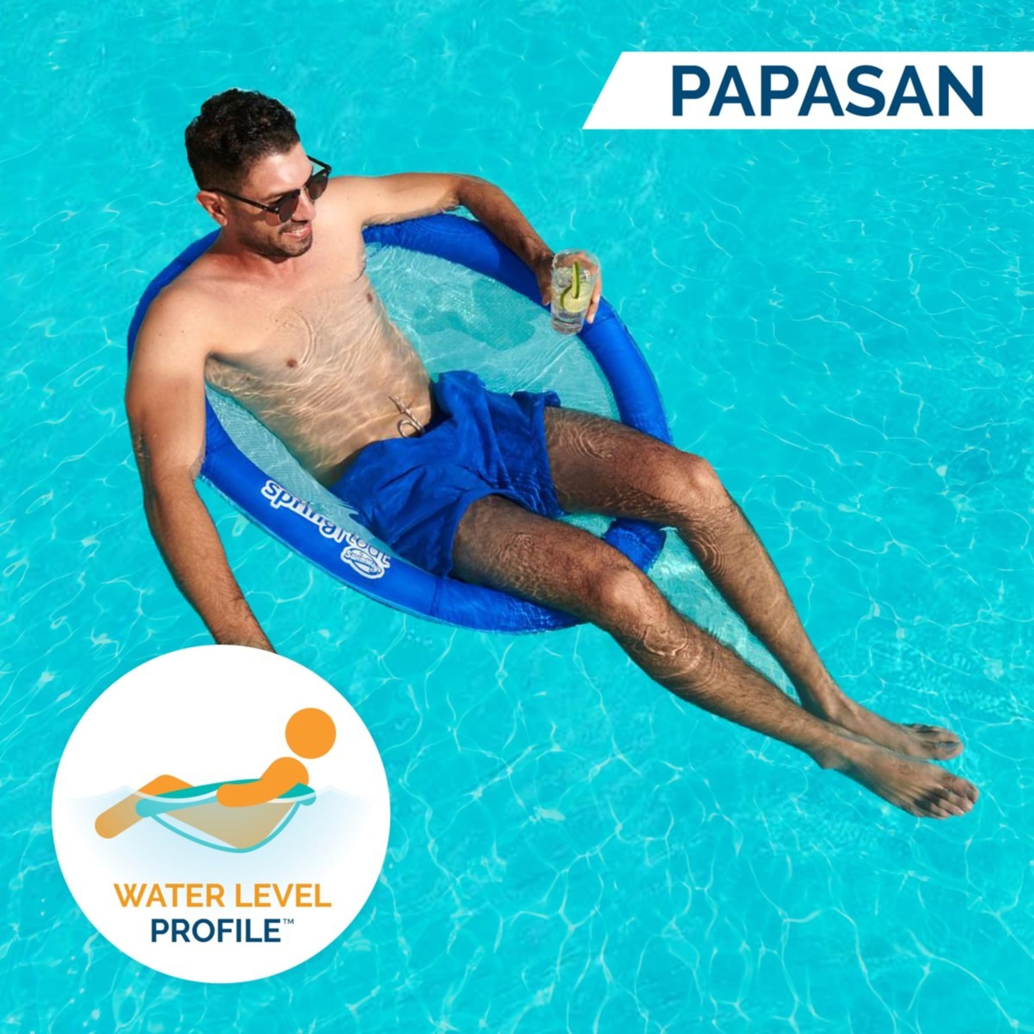 SwimWays Spring Float Papasan Pool Lounge Chair Kmart