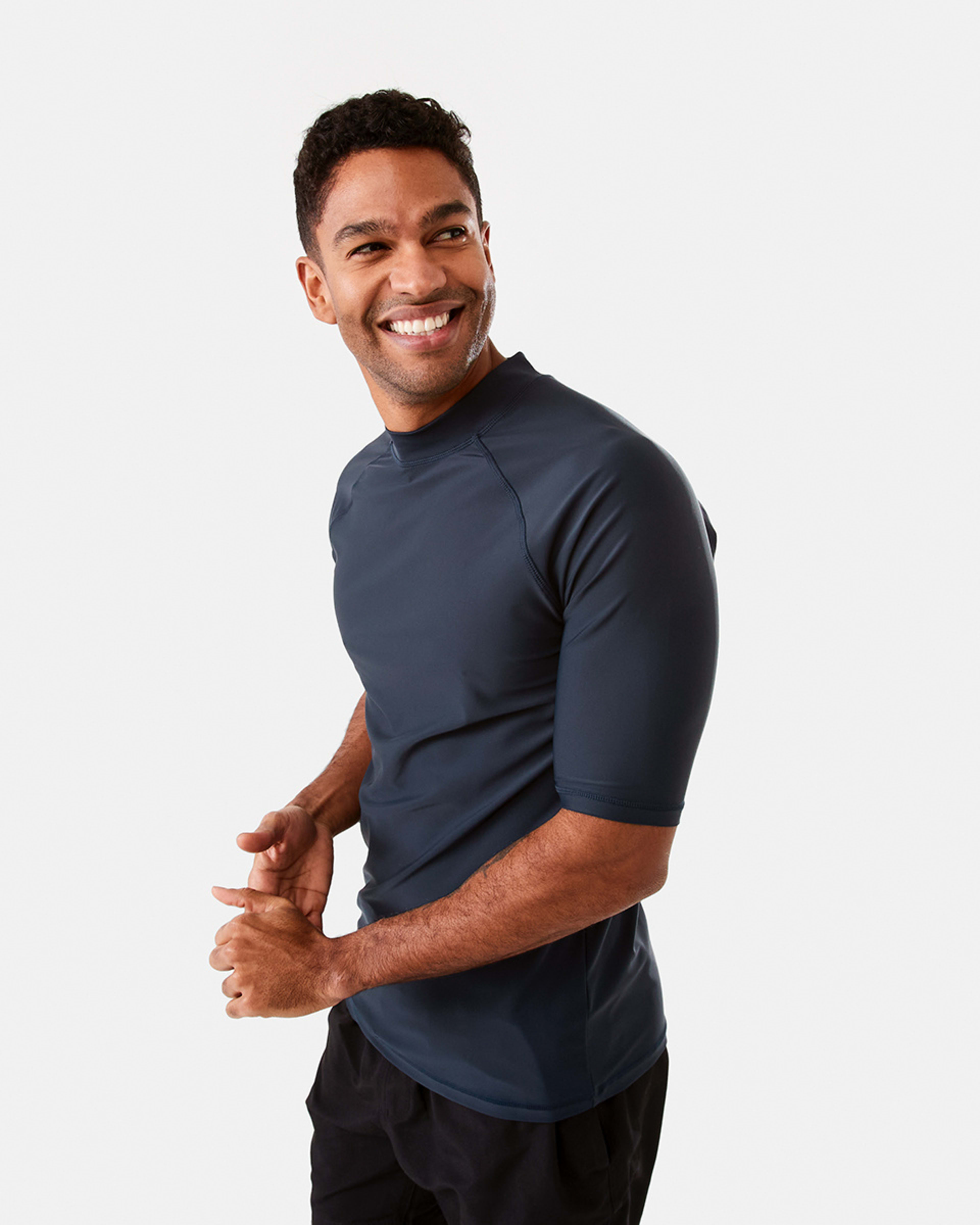 2 Short Sleeve Rash Vest Nvy Outspc, 2 of 6