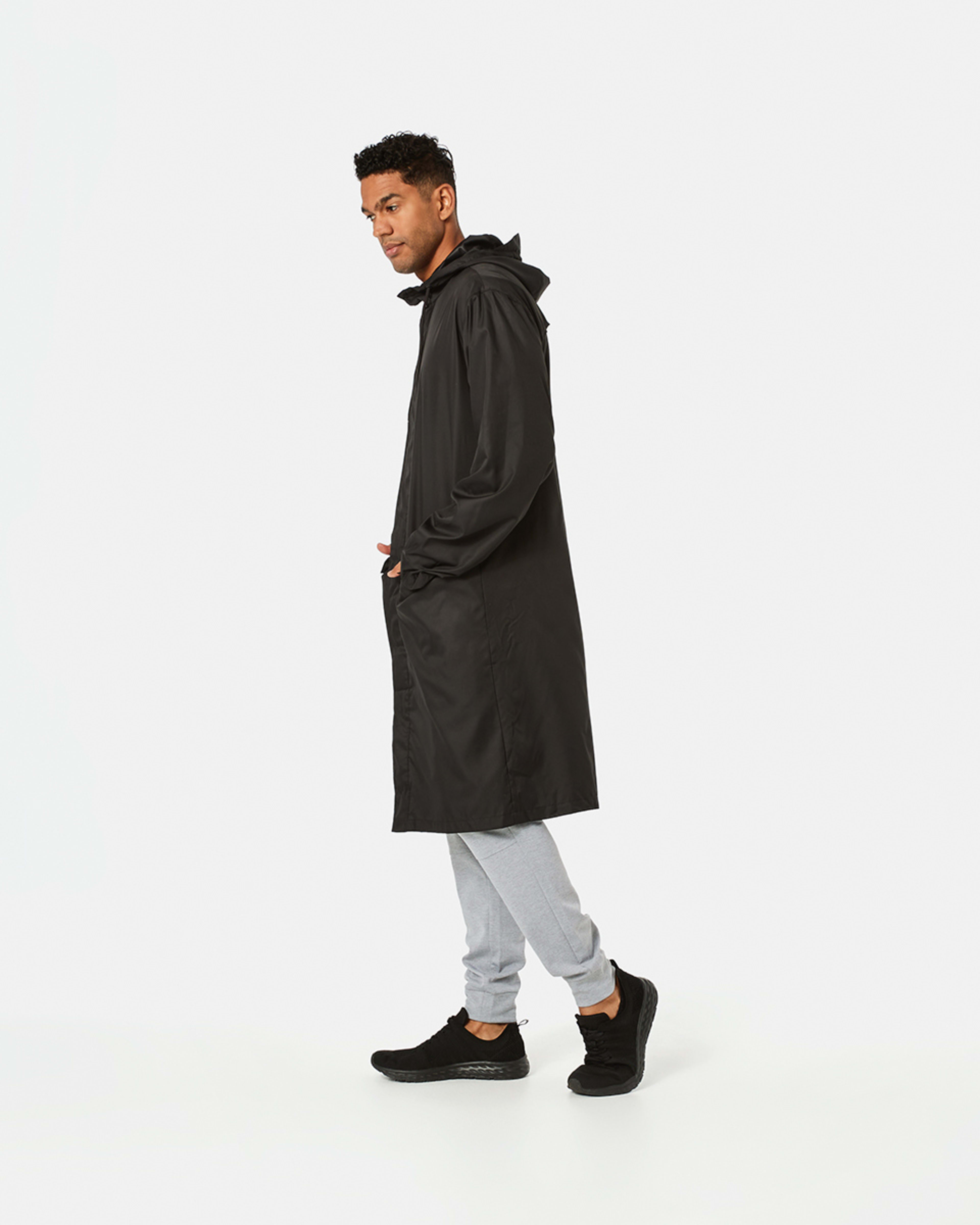 8 Active Unisex Packable Raincoat BLACK, 8 of 10