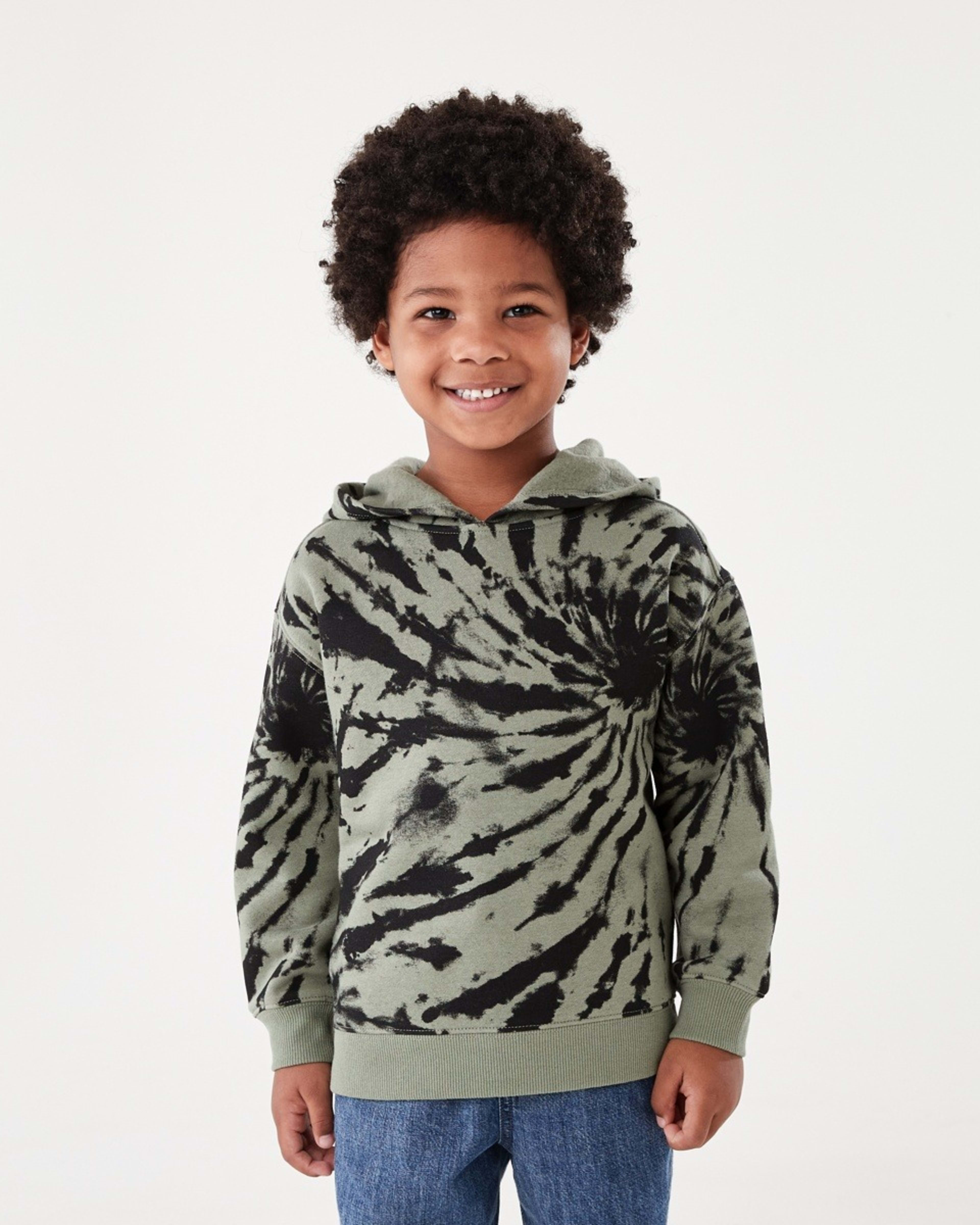 1 Print Hoodie Grn Tiedye, 1 of 9