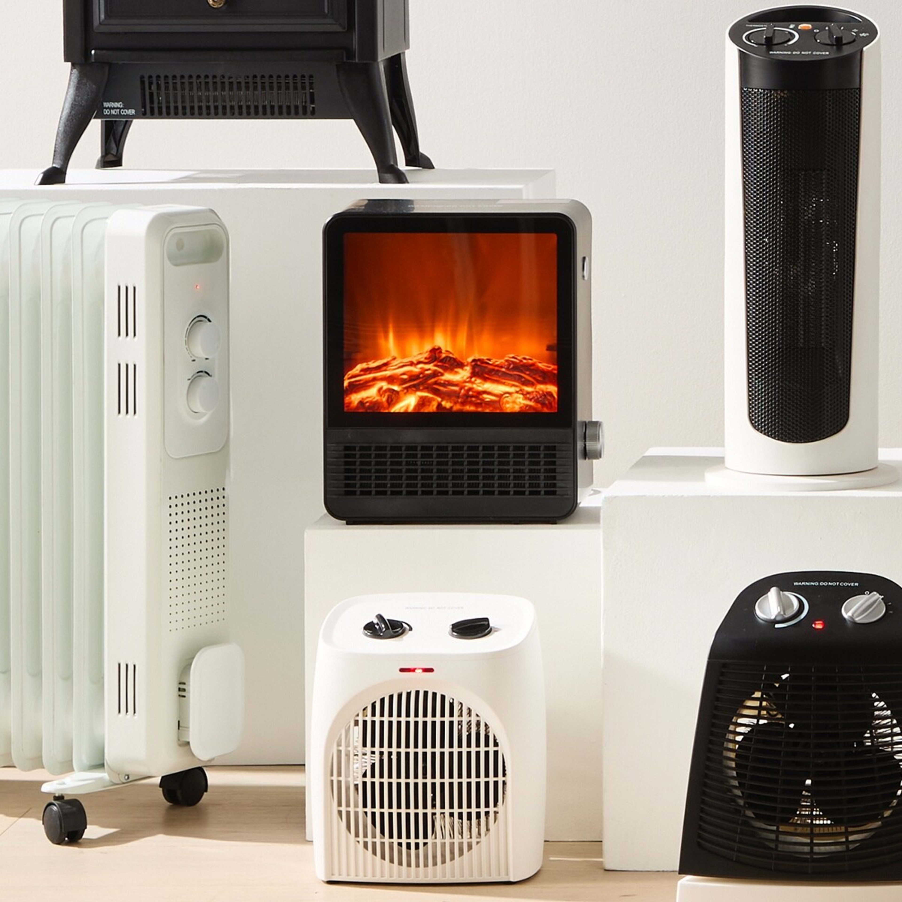 8 Modern Fireplace Heater - Black, 8 of 8