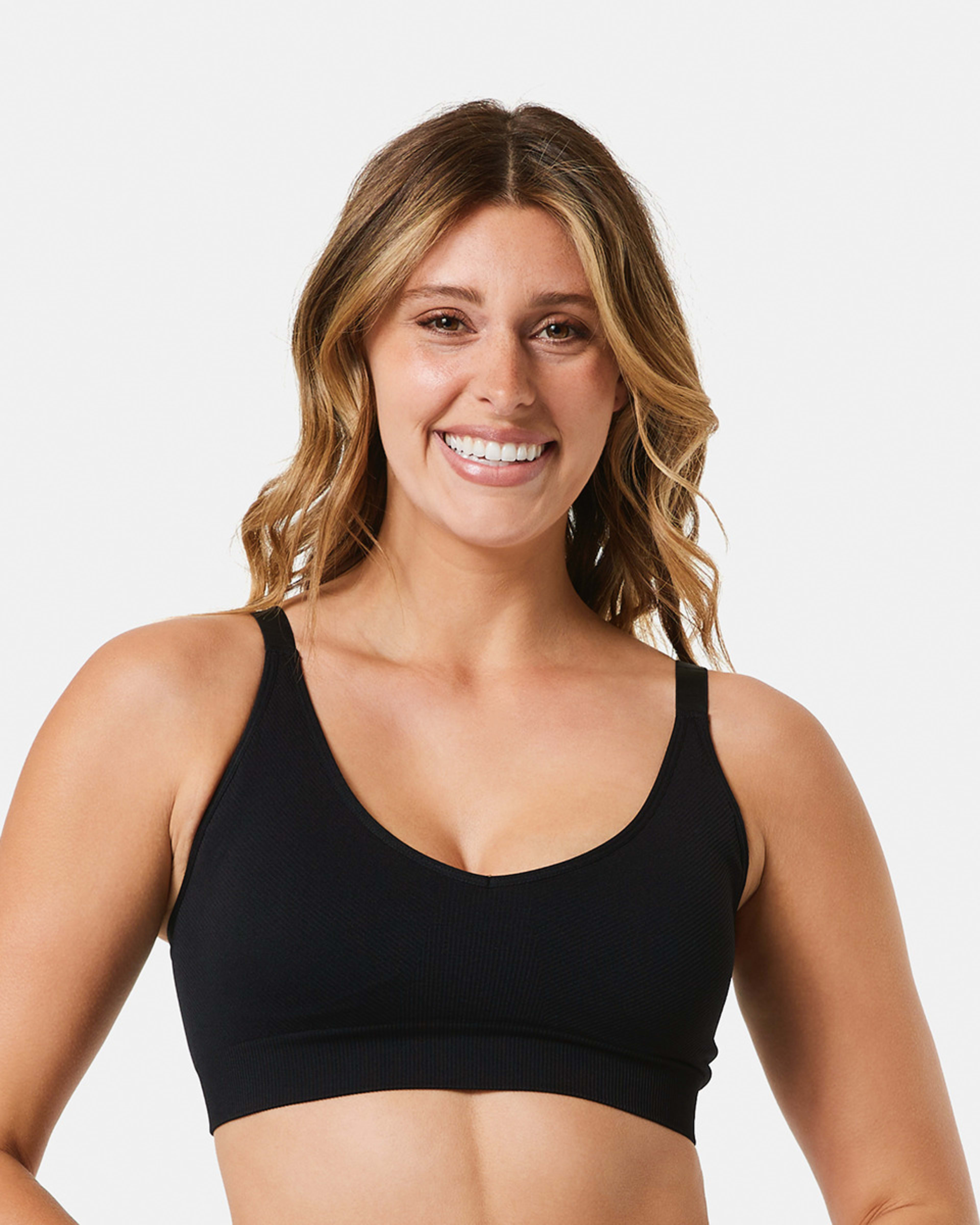 1 Medium Impact Sports Seamfree Crop Top Black, 1 of 8