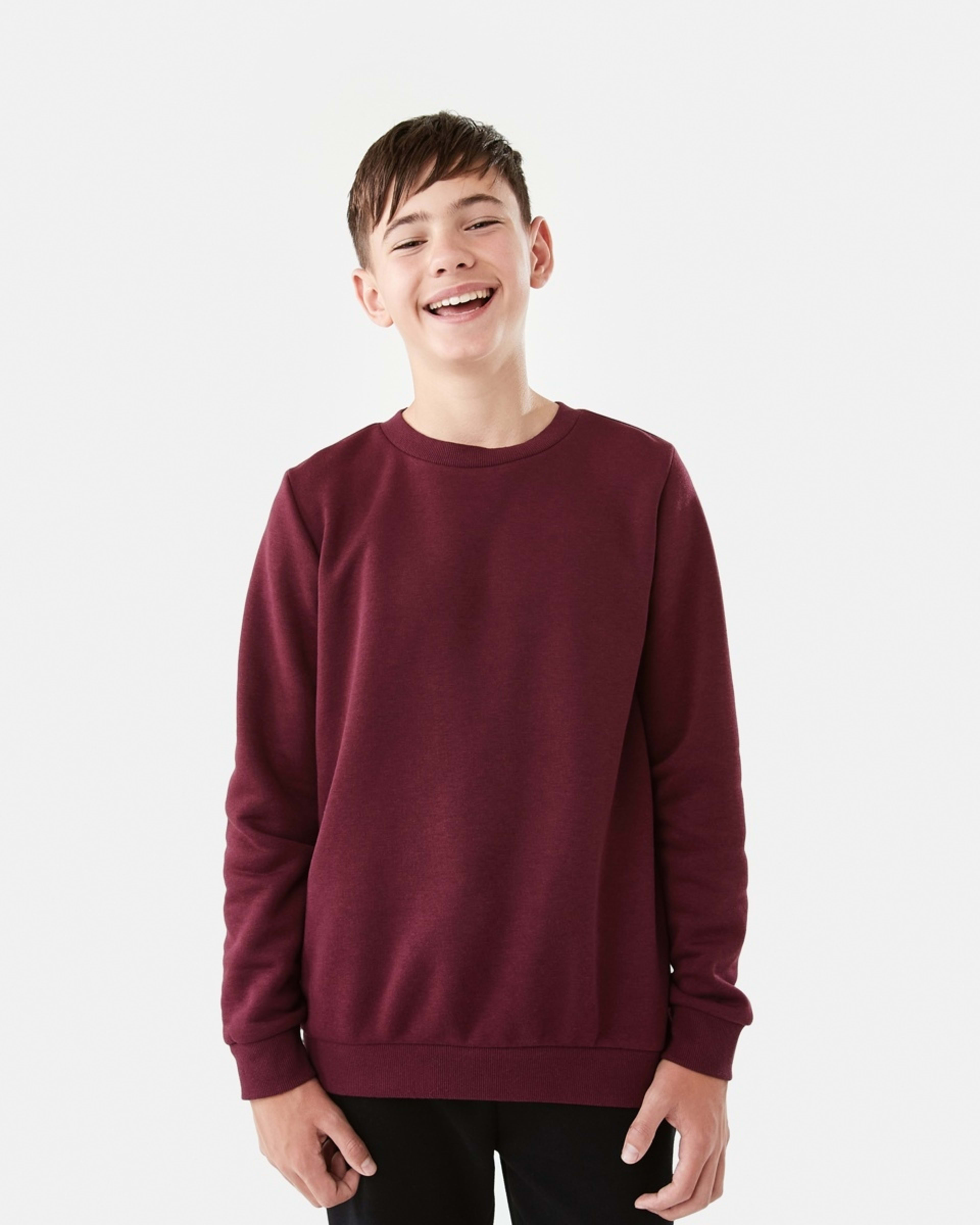 1 Basic Crew Sweatshirt Burgundy