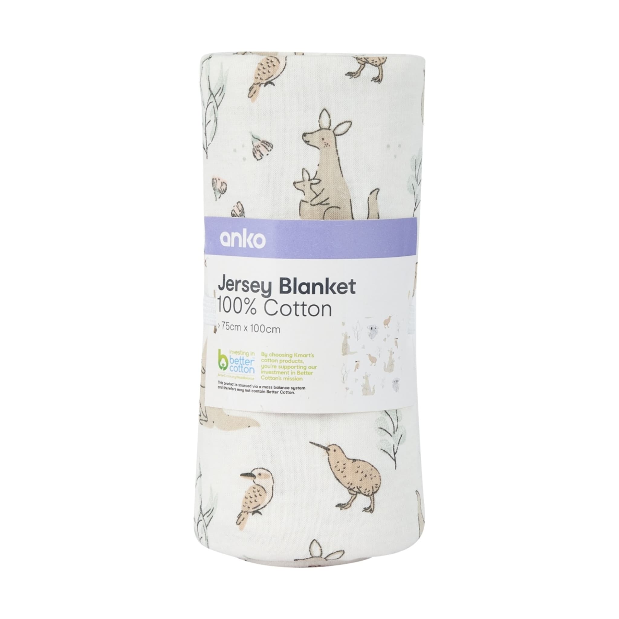 Cotton Jersey Blanket Australiana Kmart