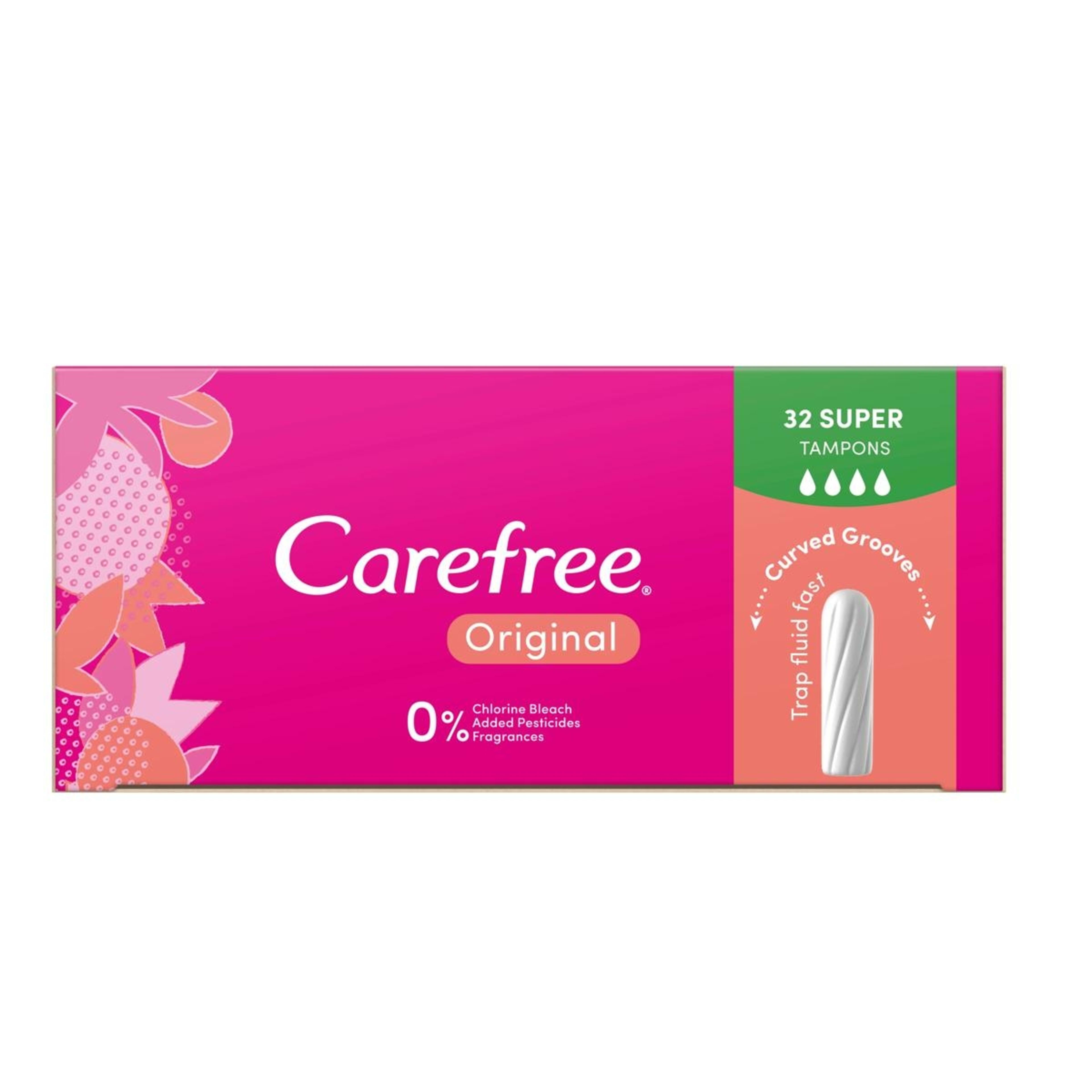 2 32 Pack Carefree Original Super Tampons, 2 of 8