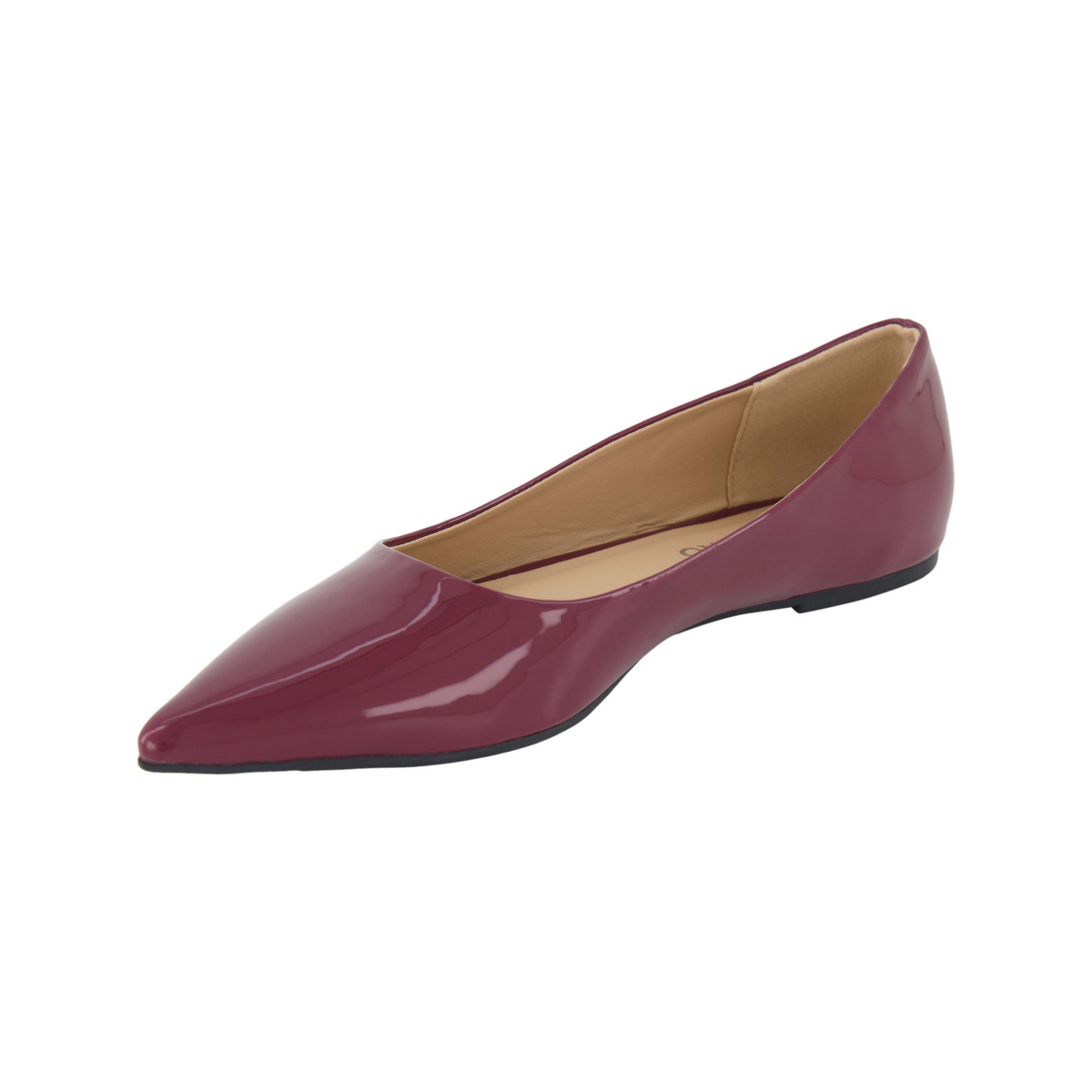 3 Pointed Toe Flats Cranberry, 3 of 5