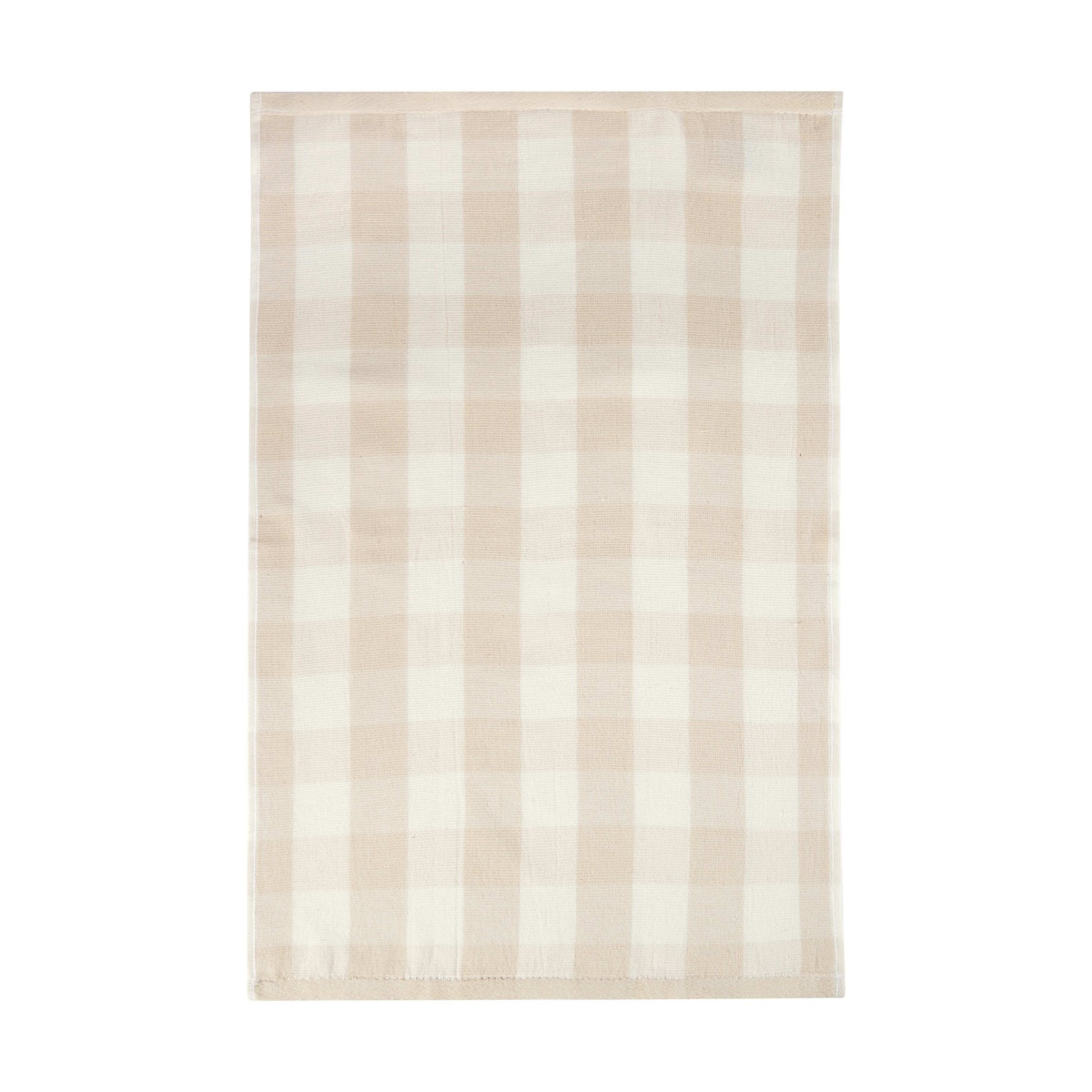 4 3 Pack Sand Gingham Tea Towels, 4 of 6